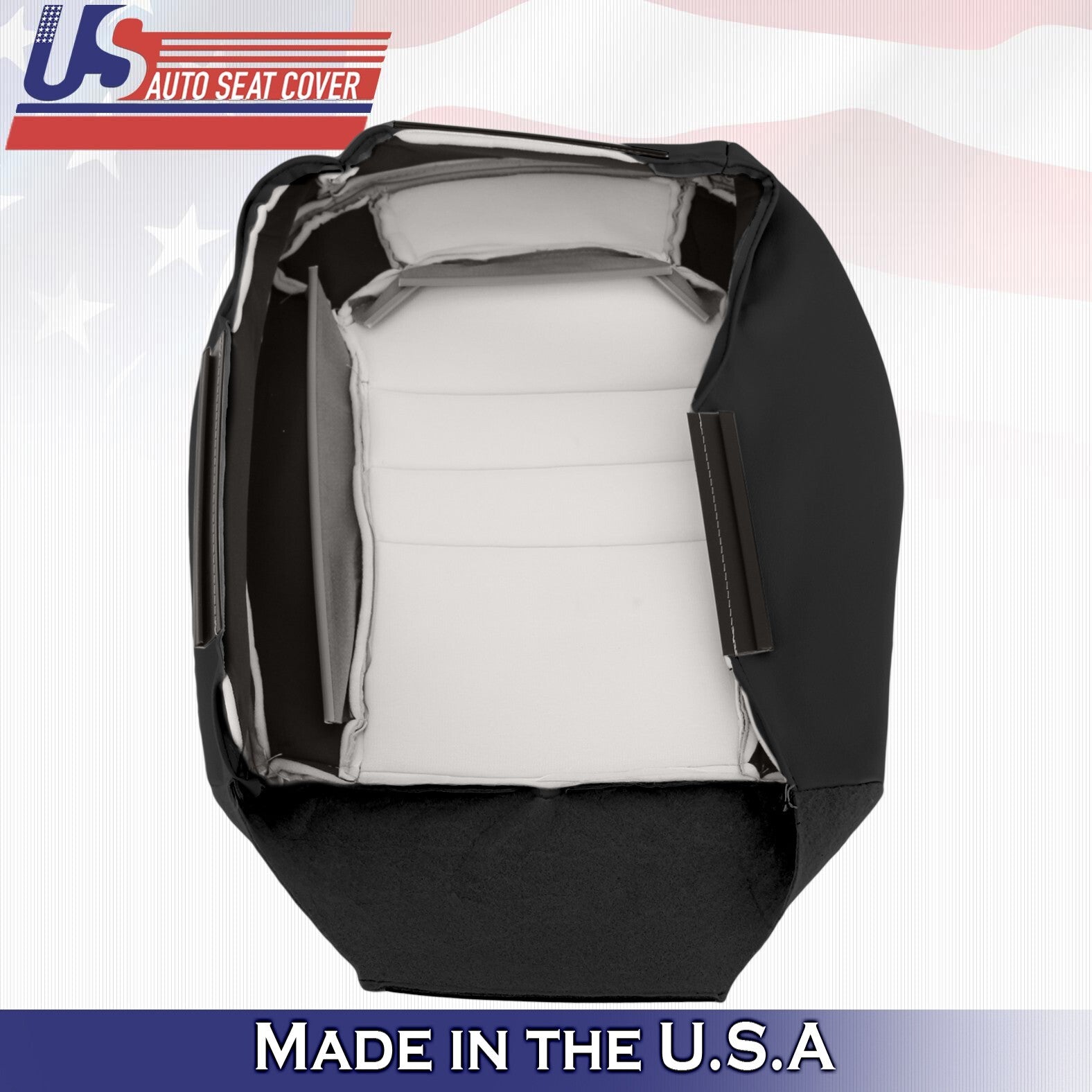 2002-2004 Fits Jeep Liberty Driver &Passenger Bottoms Leather Cover Dark Gray