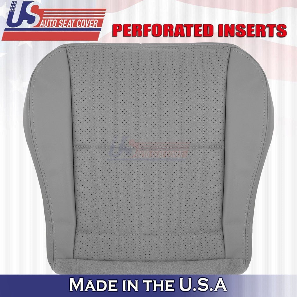 1999 to 2002 Fits Chevy Camaro Driver &Passenger Bottoms Perf Leather Cover Gray