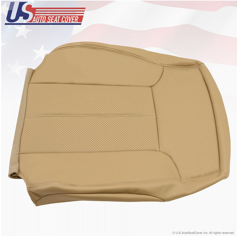 2011 2012 2013 2014 FORD F250 LARIAT DRIVER TOP LEAN BACK LEATHER SEAT COVER TAN