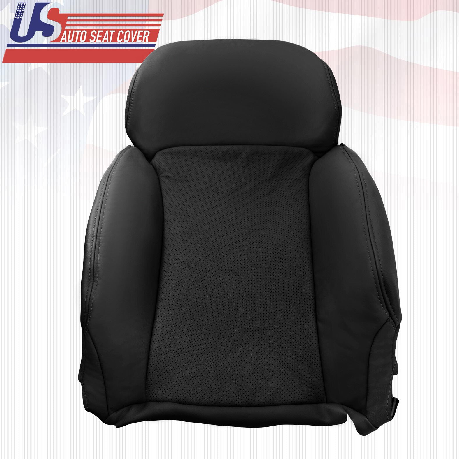 Black Driver Upper Back Leather Cover For: Lexus GS300 GS450 2008 2009 2010 2011