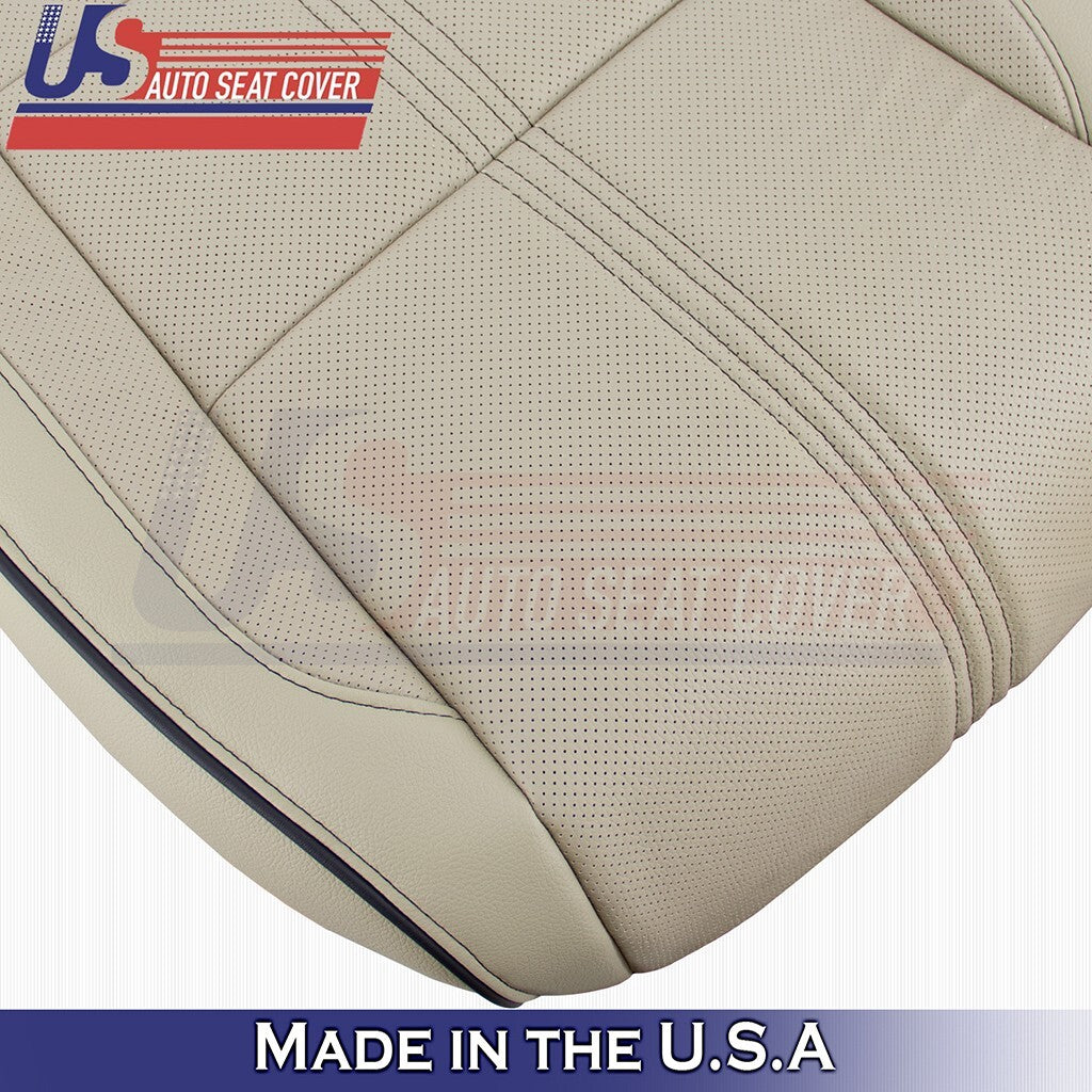 2017 to 2020 For Acura MDX Passenger Bottom w/ Perforated Leather Seat Cover Tan