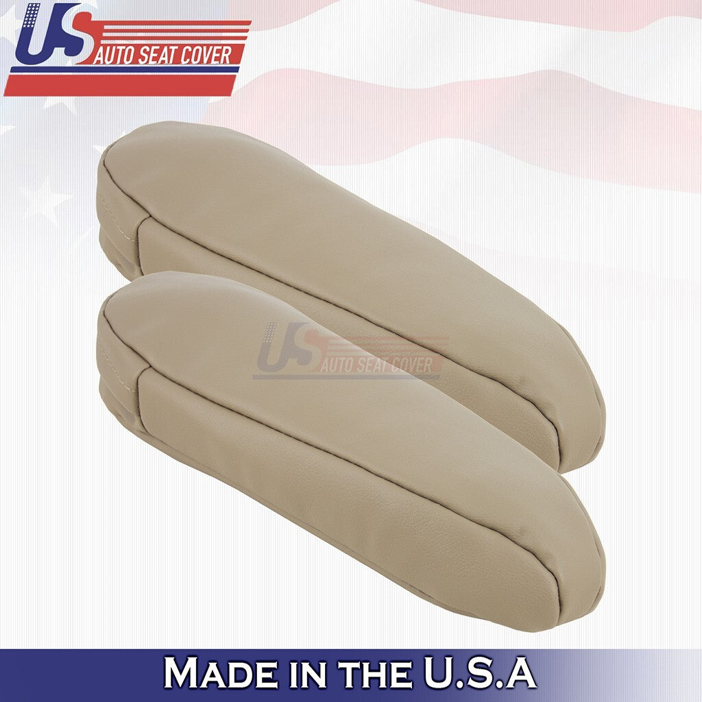2009 to 2014 Fits Ford E150 Front Set Bottoms-Tops-Armrests Vinyl Cover Tan