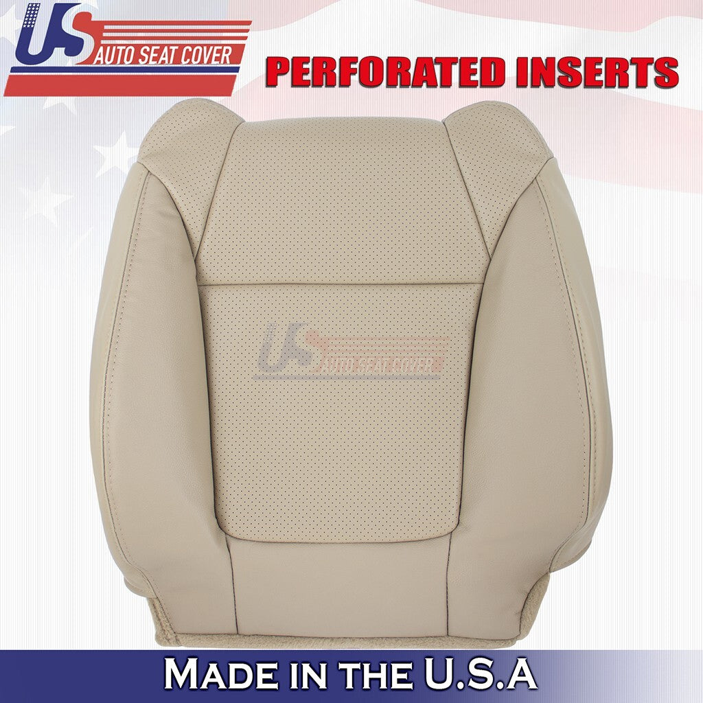 2001 to 2003 For Acura CL Type-S Driver Top&Bottom Leather Vinyl Perf Cover Tan