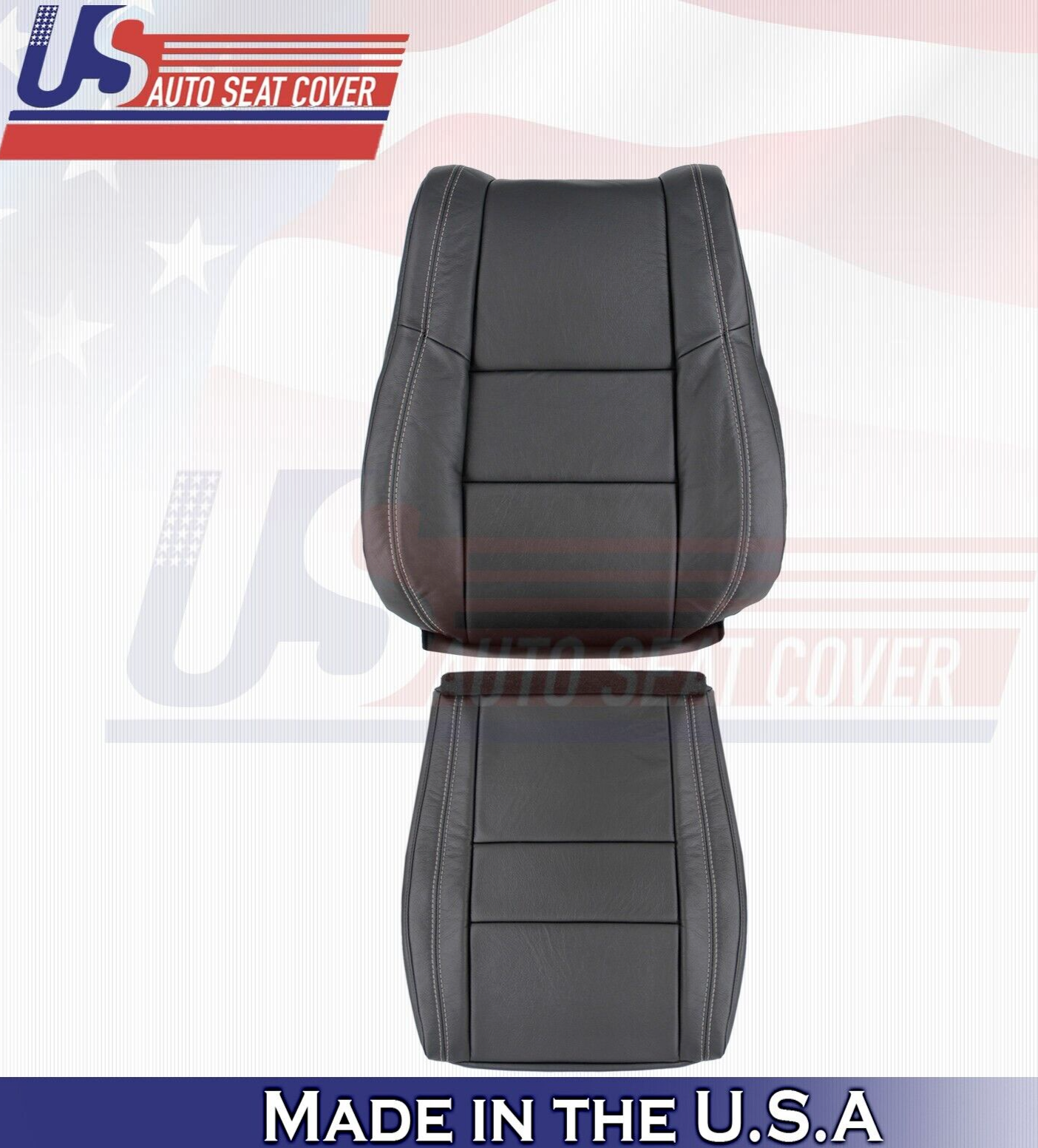 2017 2018 For Jeep Grand Cherokee Limited Driver Top & Bottom Leather Covers BLK