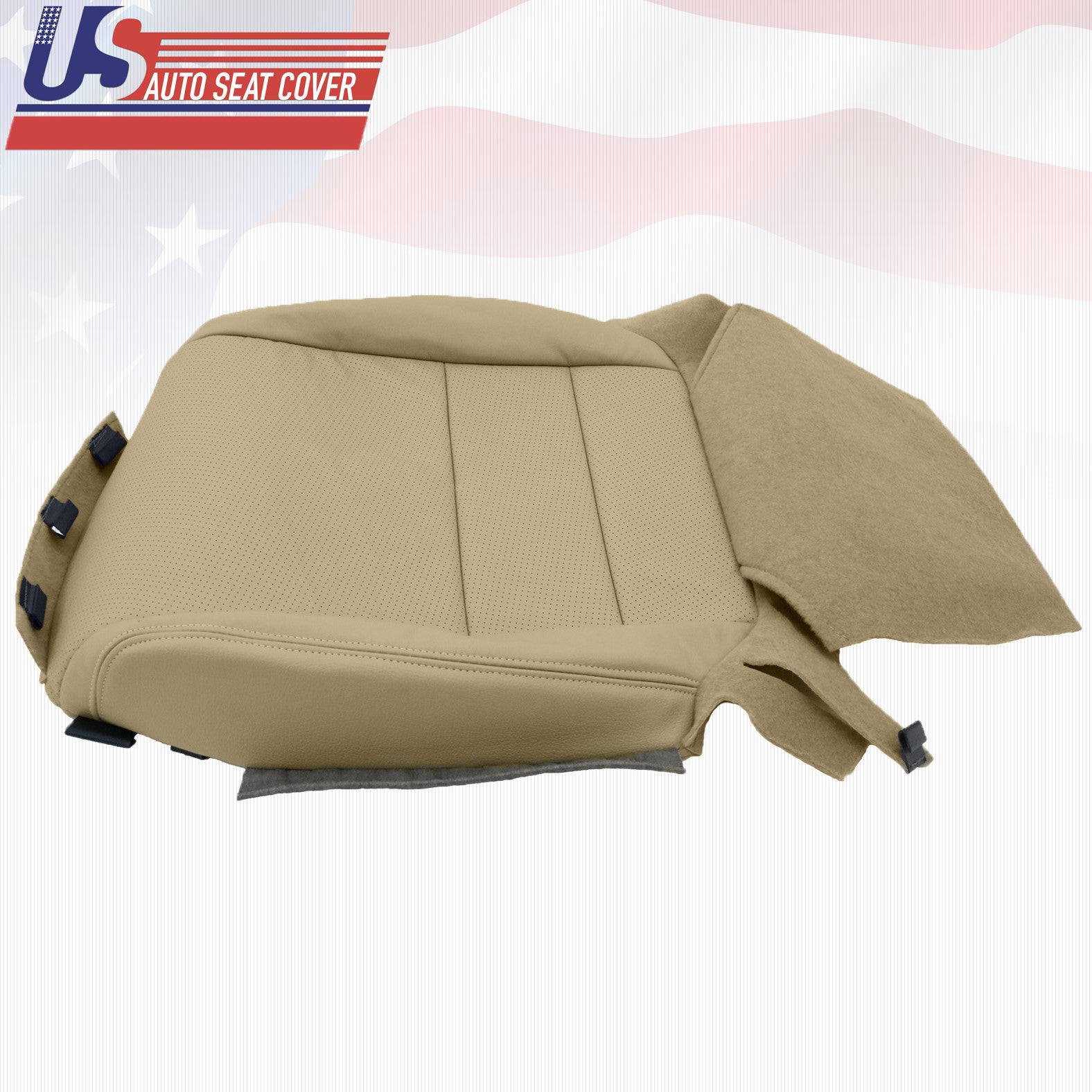 Fits 2008 Acura TL Driver Bottom Replacement Seat Cover Perforated Leather TAN