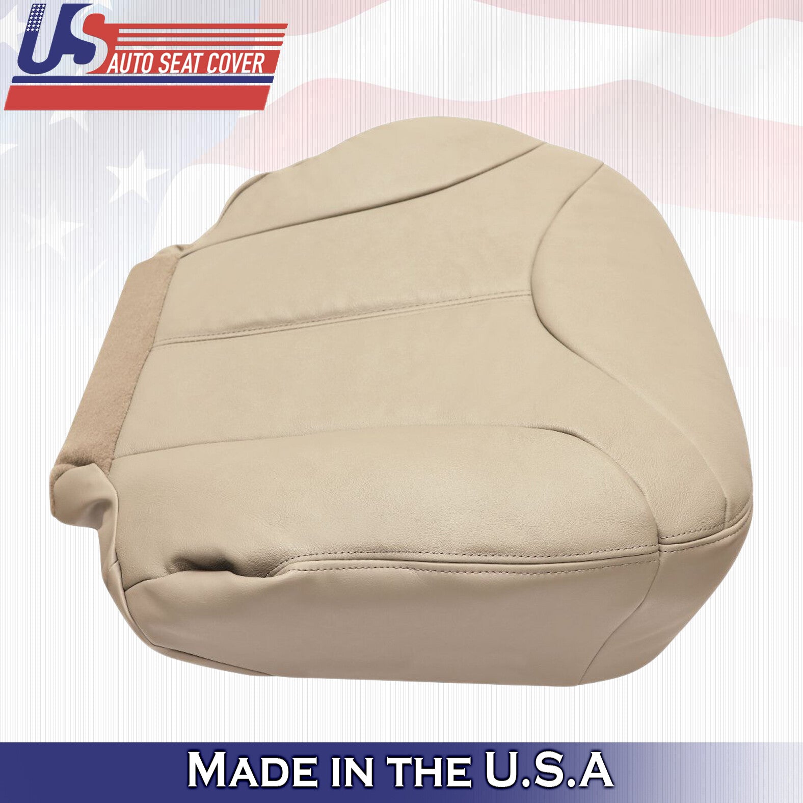 2001 2002 For GMC Yukon XL SLT SLE Front 2x Top & 2x Bottom Leather Covers Tan