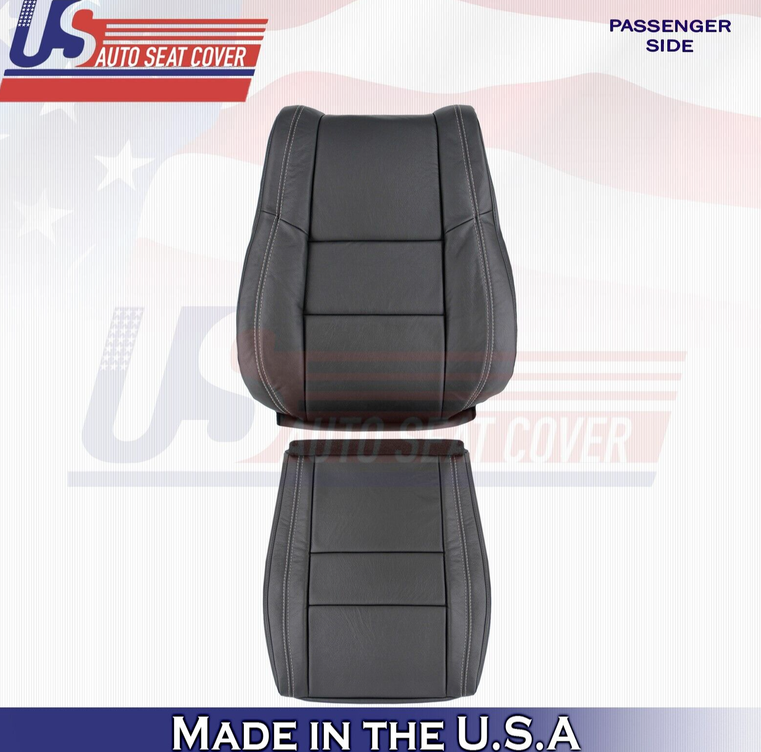 2015 For Jeep Grand Cherokee Limited Passenger Top & Bottom Leather Covers Black