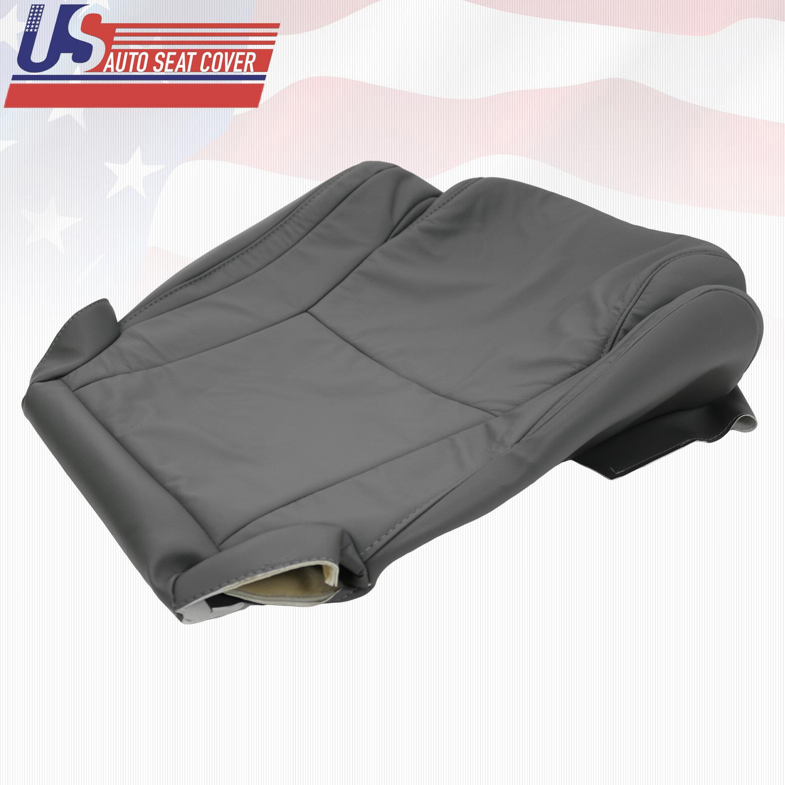 Fits 2007-2013 Toyota Tundra Bottoms Gray Leather Seat Cover w/ extra seam