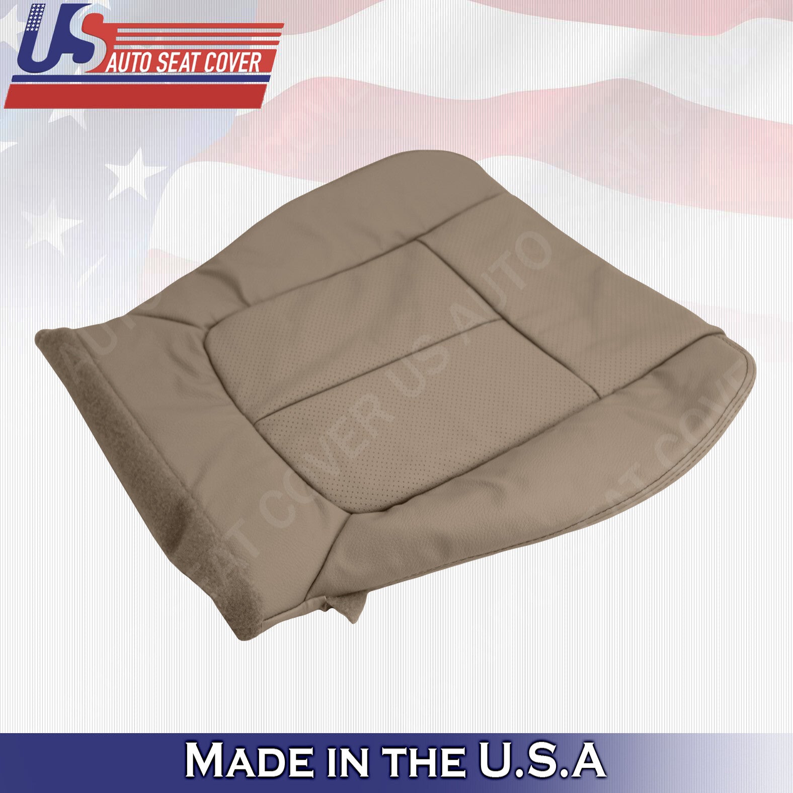 Driver & Passenger Bottoms Leather Covers Tan 2011 to 2014 Fits Ford F150 Lariat