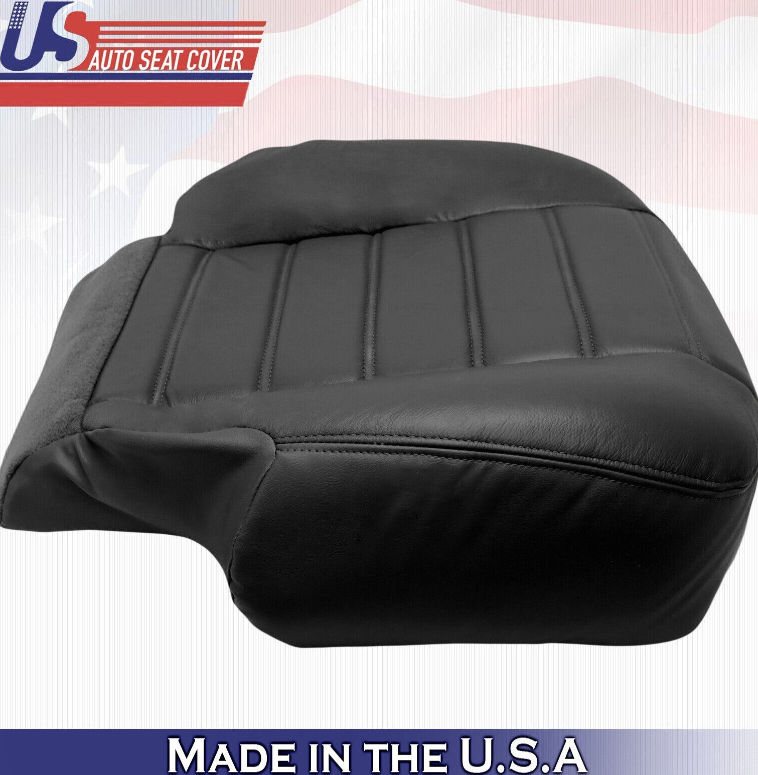 2003 2004 2005 For Hummer H2 Passenger Side Bottom Leather Seat Cover in Black