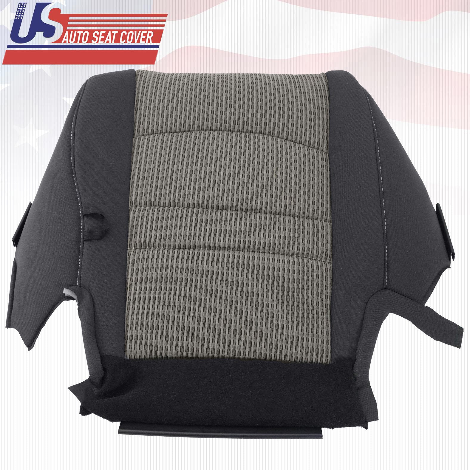 2011 2012 For Dodge Ram 5500 SLT Passenger Bottom CLOTH Seat Cover Black/Gray