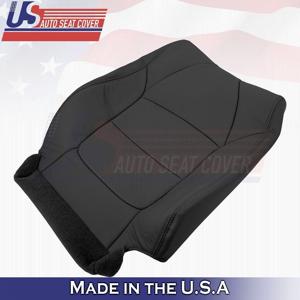2002 2003 For Acura TL Type-S Front Driver & Passenger Tops Leather Cover Black