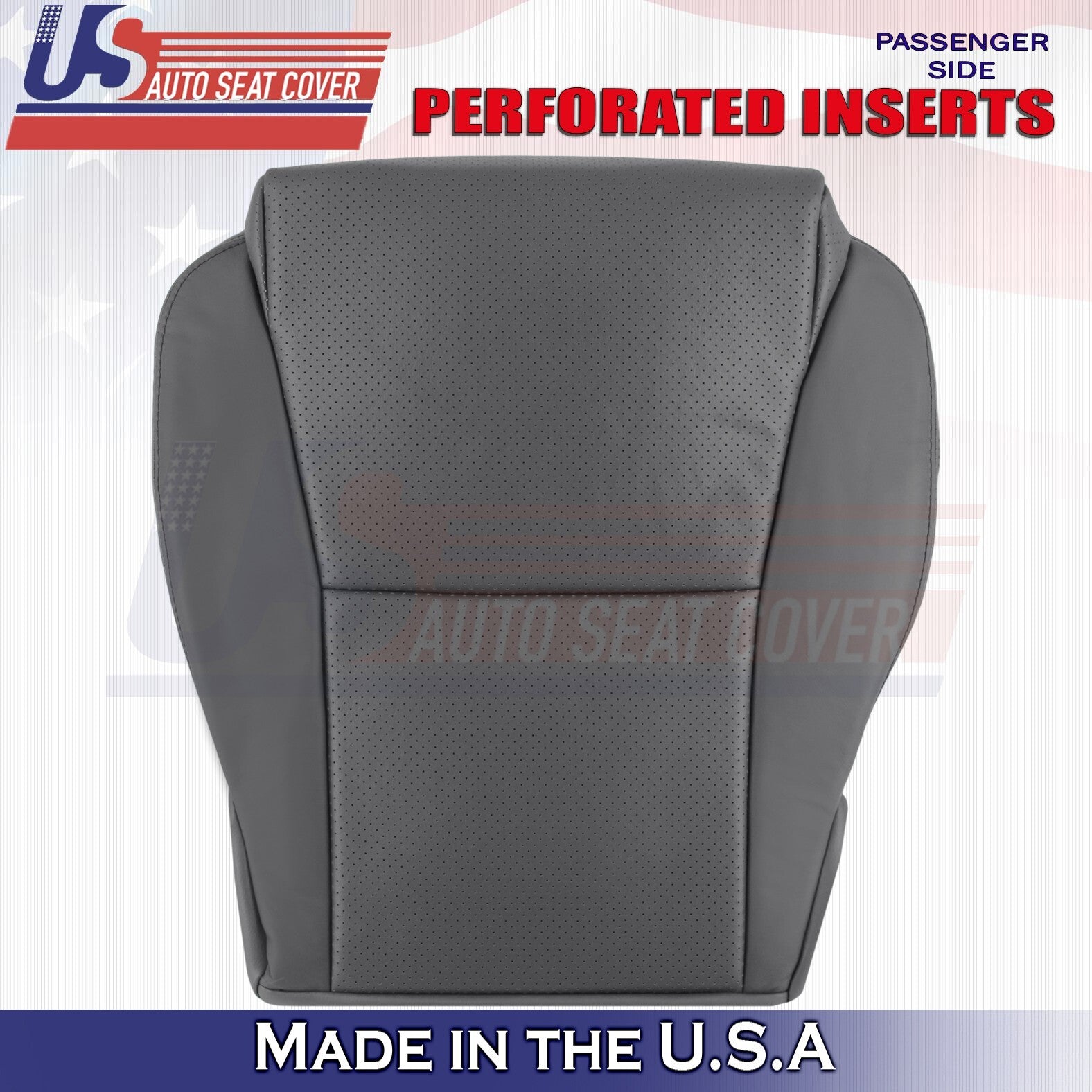 2004-2008 FOR Toyota Solara Driver Passenger Bottoms Leather Cover Dk Gray