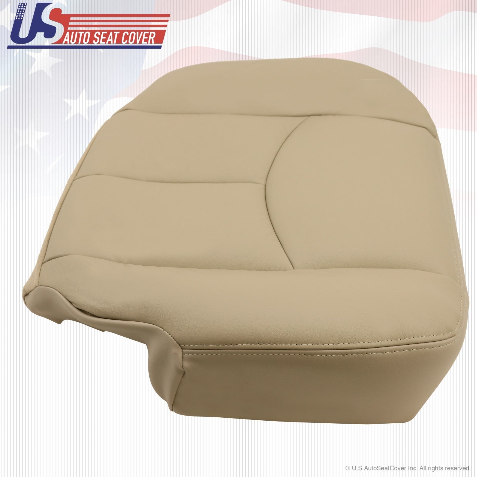 2003 to 2006 Tahoe Suburban Driver Bottom Leather Seat Cover & Foam Shale Tan
