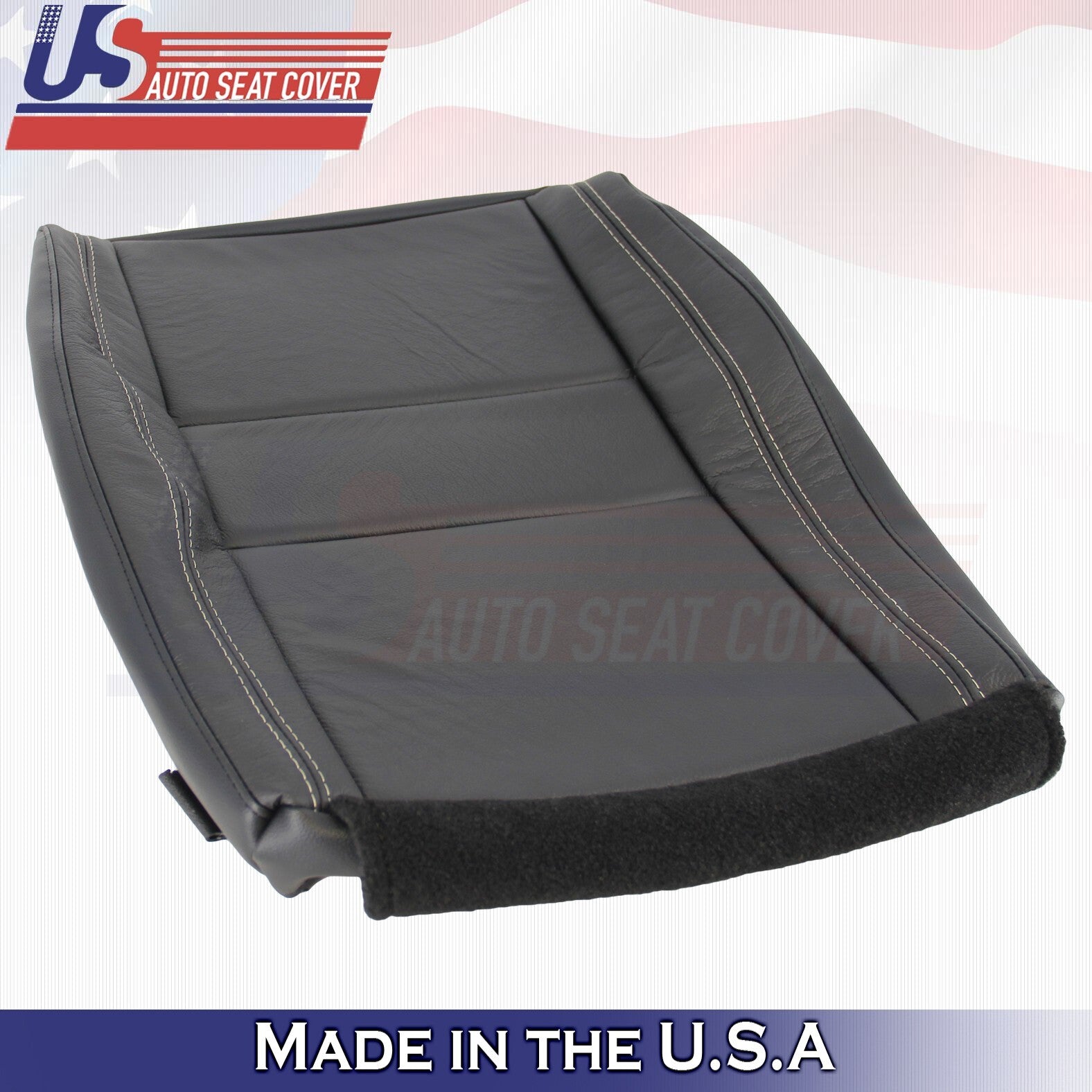 2019 For Jeep Grand Cherokee Limited Passenger Top & Bottom Leather Covers BLK