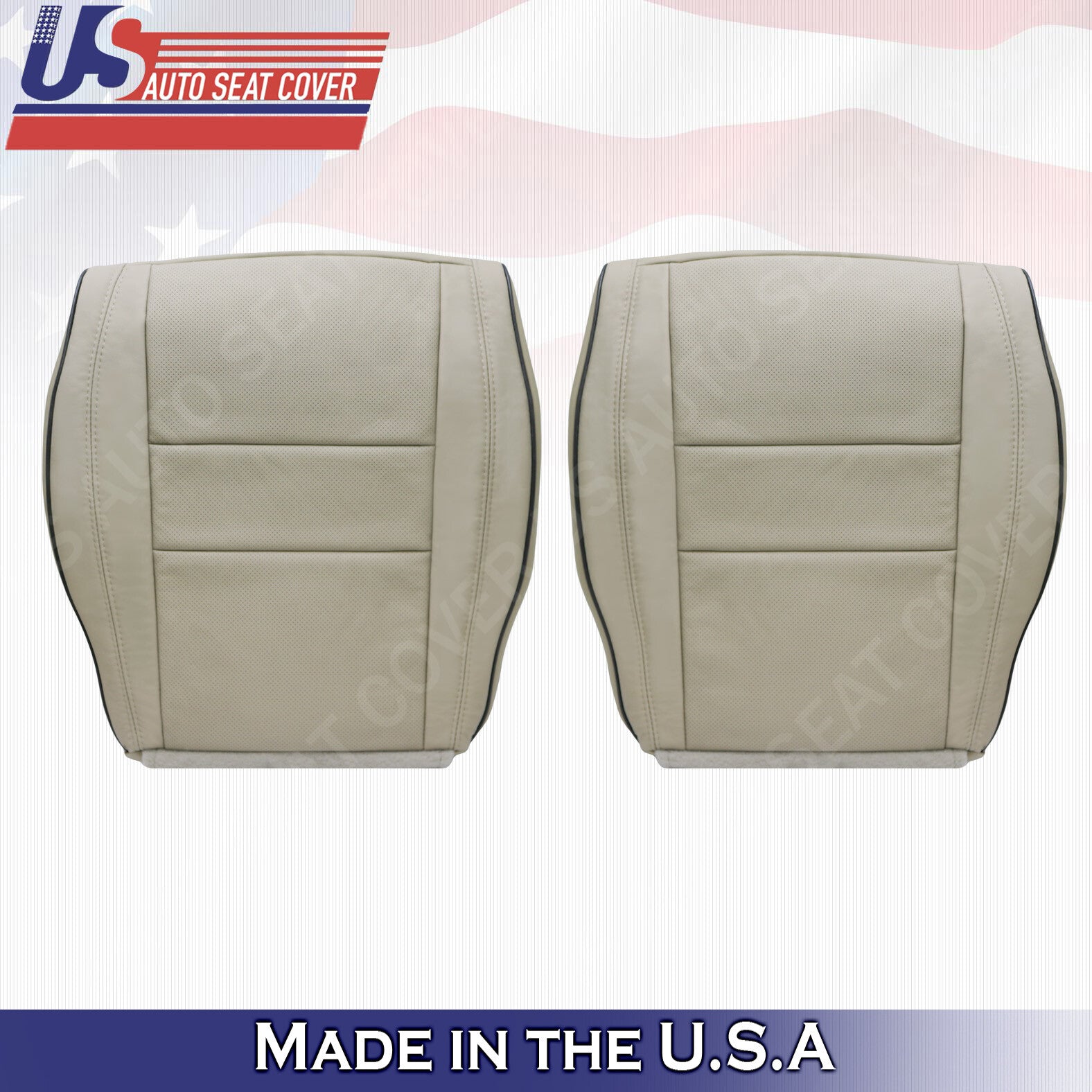 2011 to 2020 Fits jeep Grand Cherokee Front Set Bottoms Leather Cover Tan
