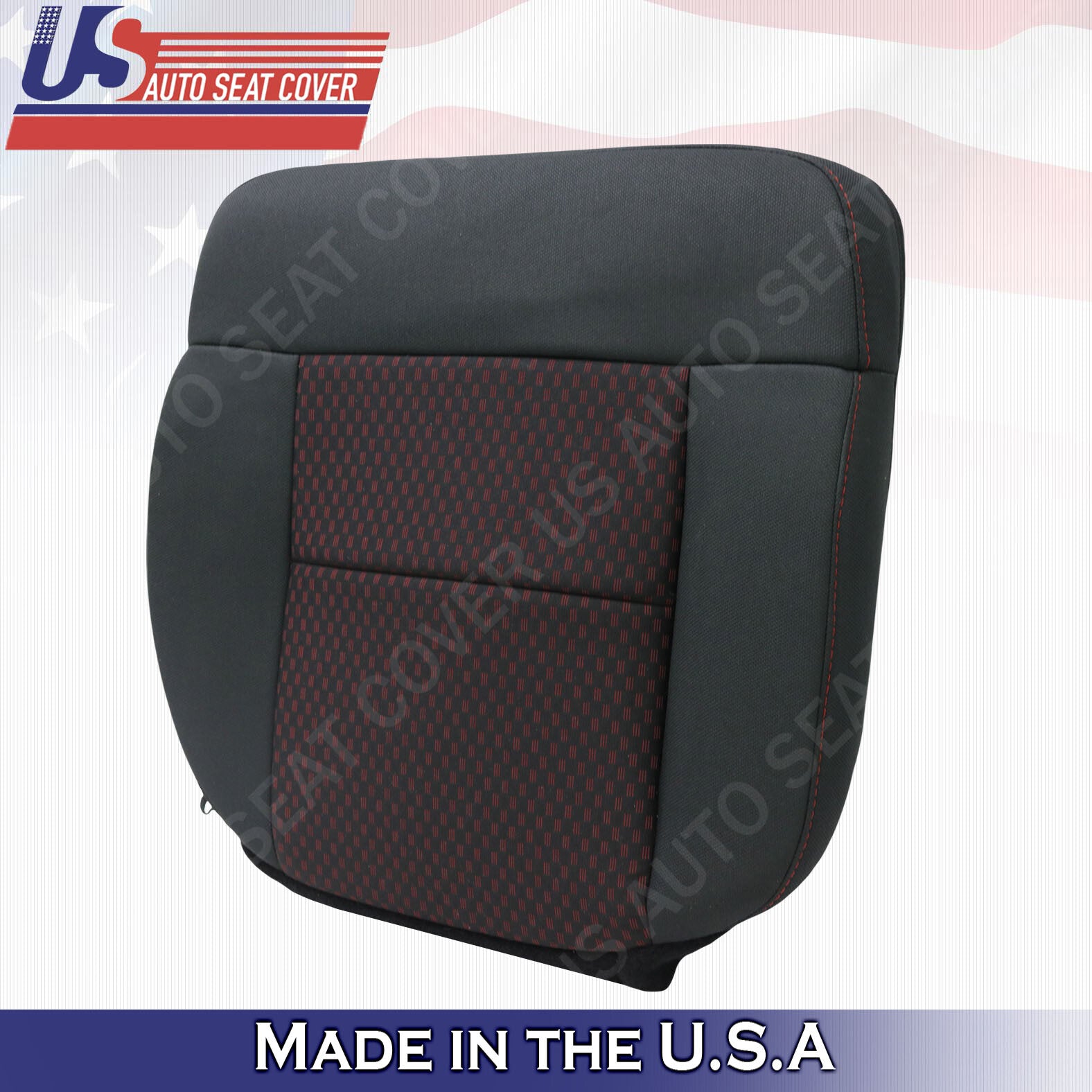 2007 2008 Ford F150 STX Sport PASSENGER Bottom Cloth Seat Cover 2tone Black Red