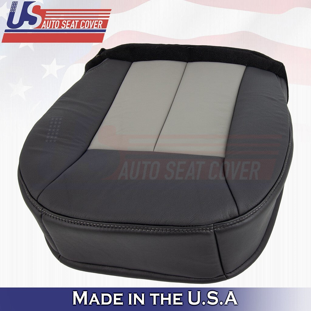 2002 to 2004 For Jeep Grand Cherokee Driver Bottom Leather Seat Cover Gray