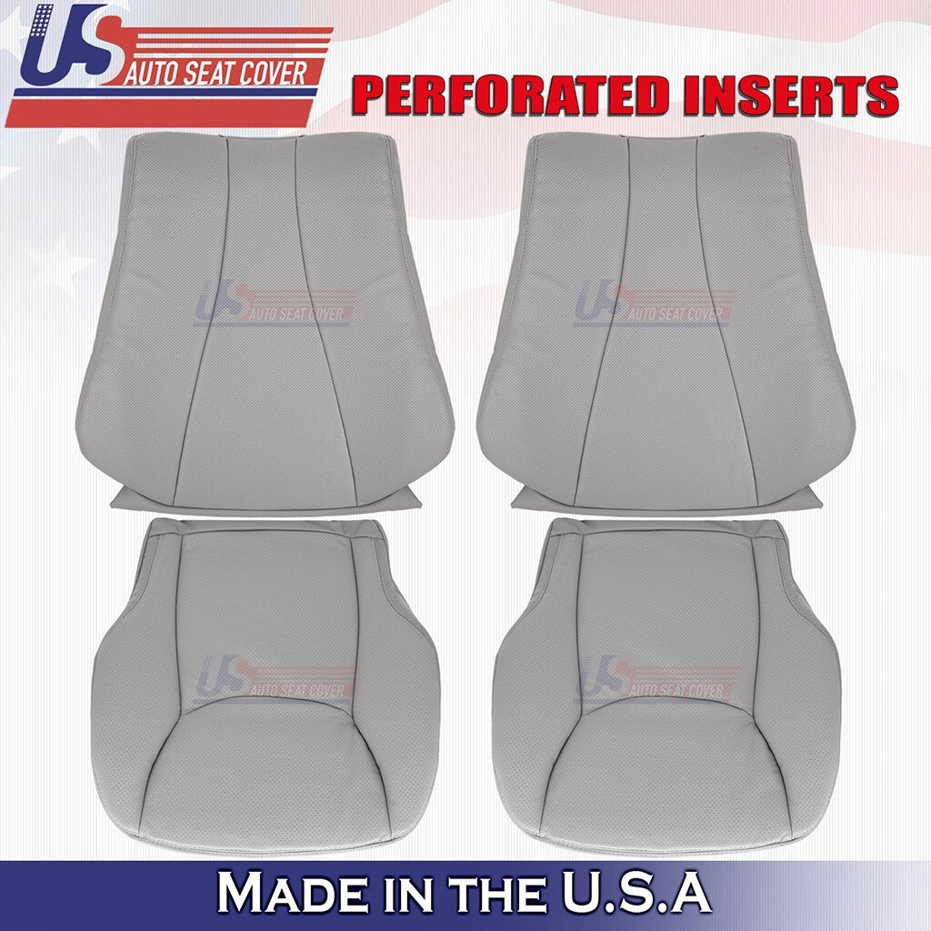2000 to 2006 For Mercedes Benz S430 Front Set Bottoms & Tops Leather Cover Gray
