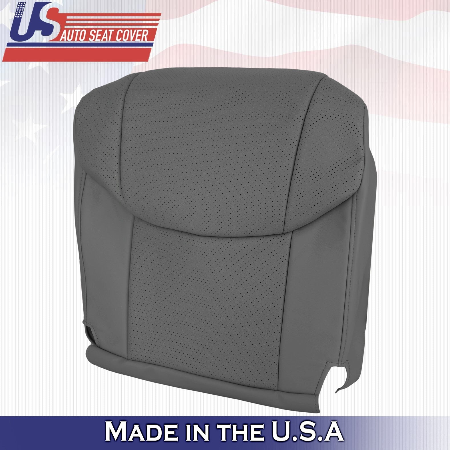2012 For Toyota Avalon Driver & Passenger 2x Bottom Perf Leather Covers Graphite