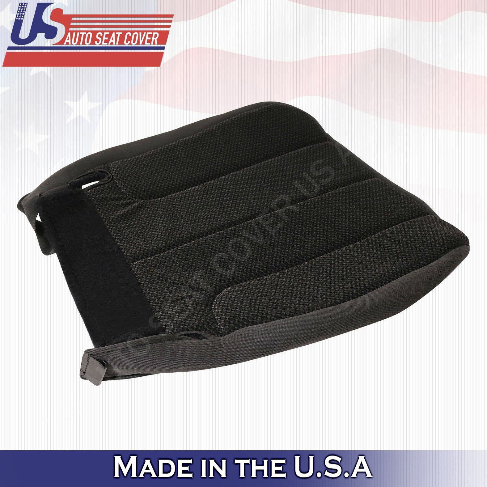 2002 2003 For Dodge Ram 1500SLT Driver-Passenger Bottom Cloth Seat Cover Dk Gray