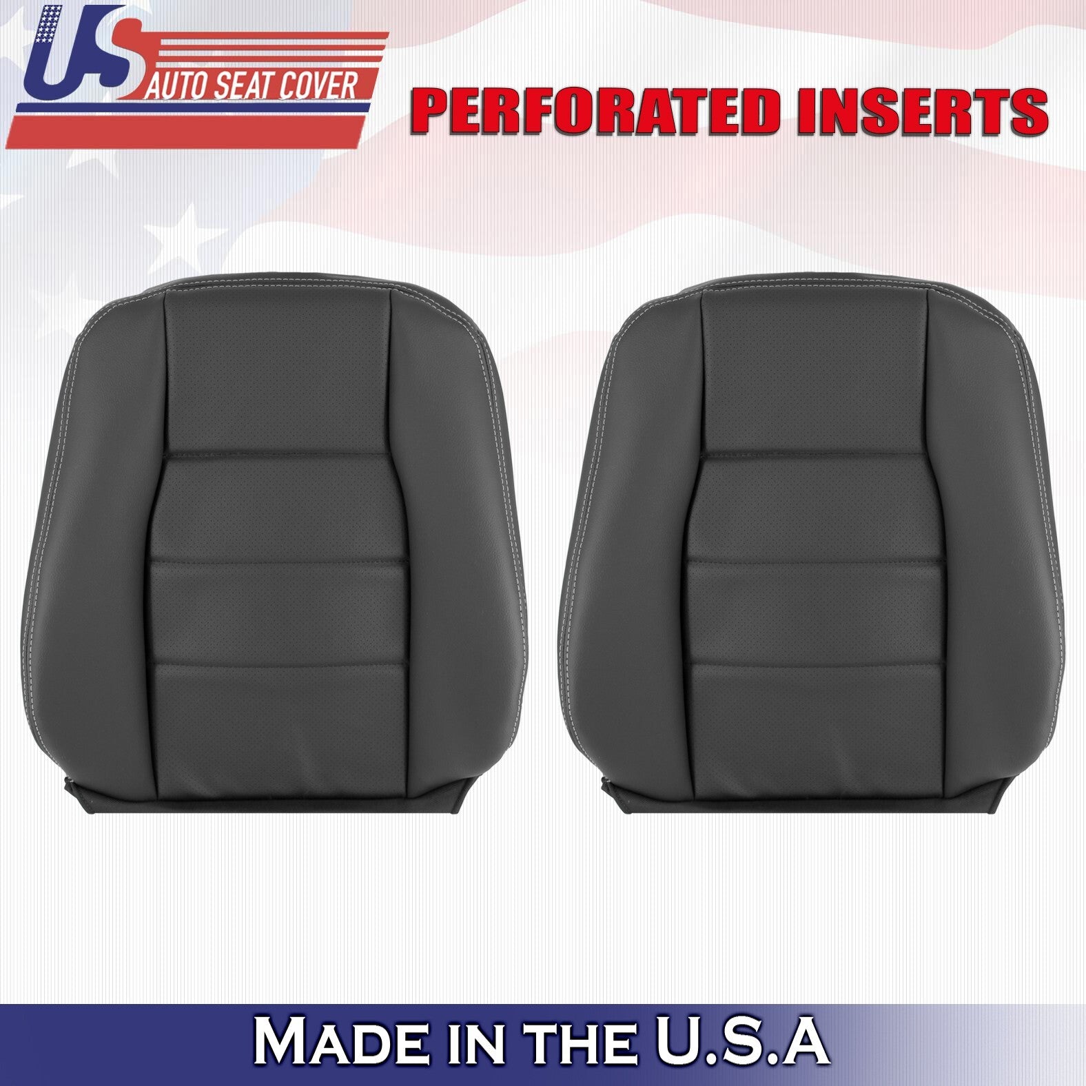 2010-2014 Fit Mercedes Benz E350 Driver & Passenger Top Bottom Leather Cover Blk