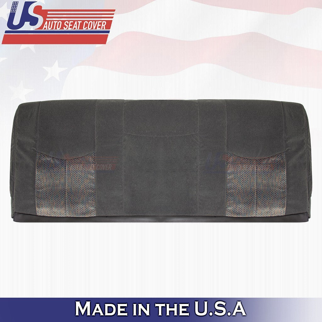 2003 2004 Fits Chevy Silverado Rear Bench Top Cloth Seat Cover Dark Gray