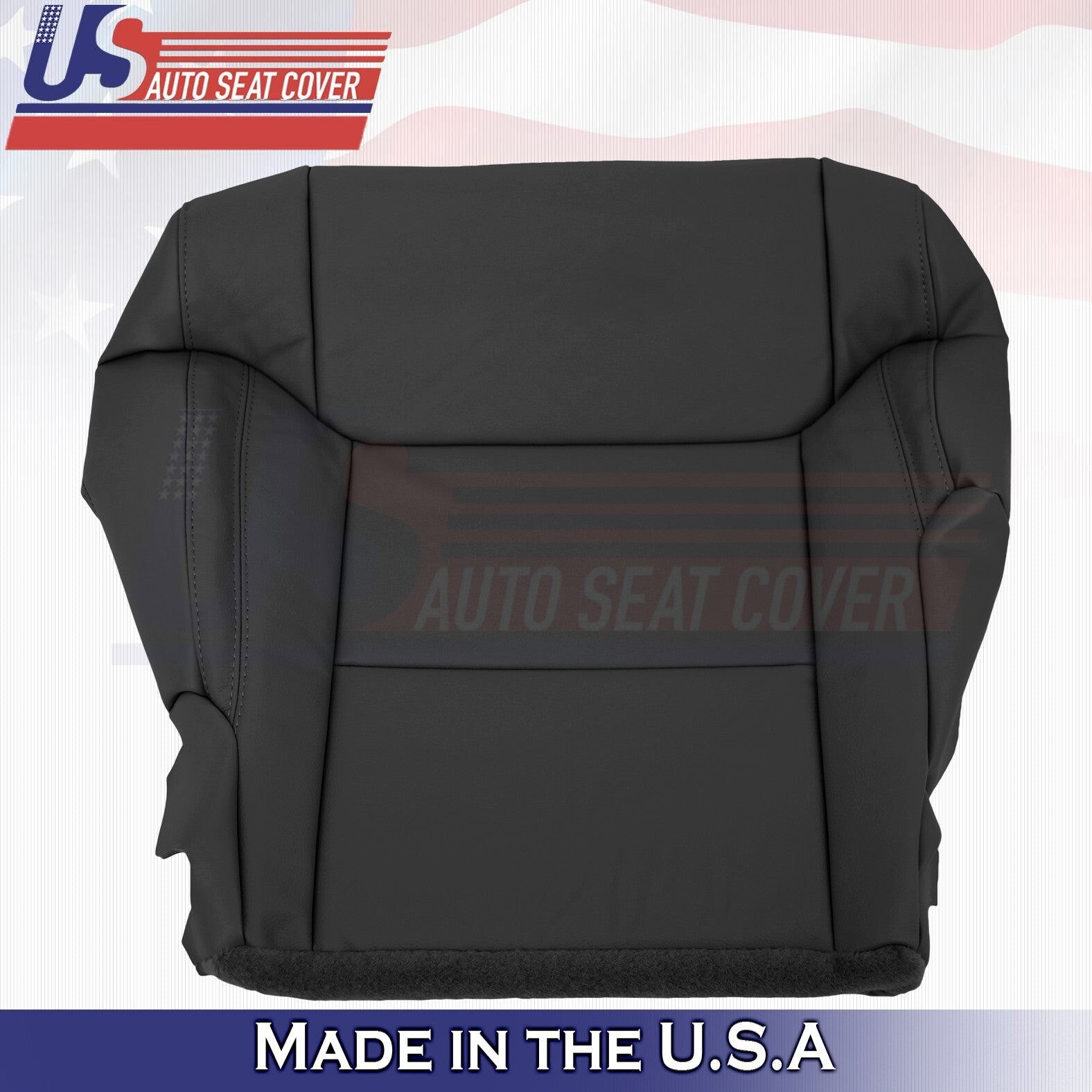 2014 to 2018 For Toyota Tundra 2x Top & 2x Bottom Leather Seat Covers Black