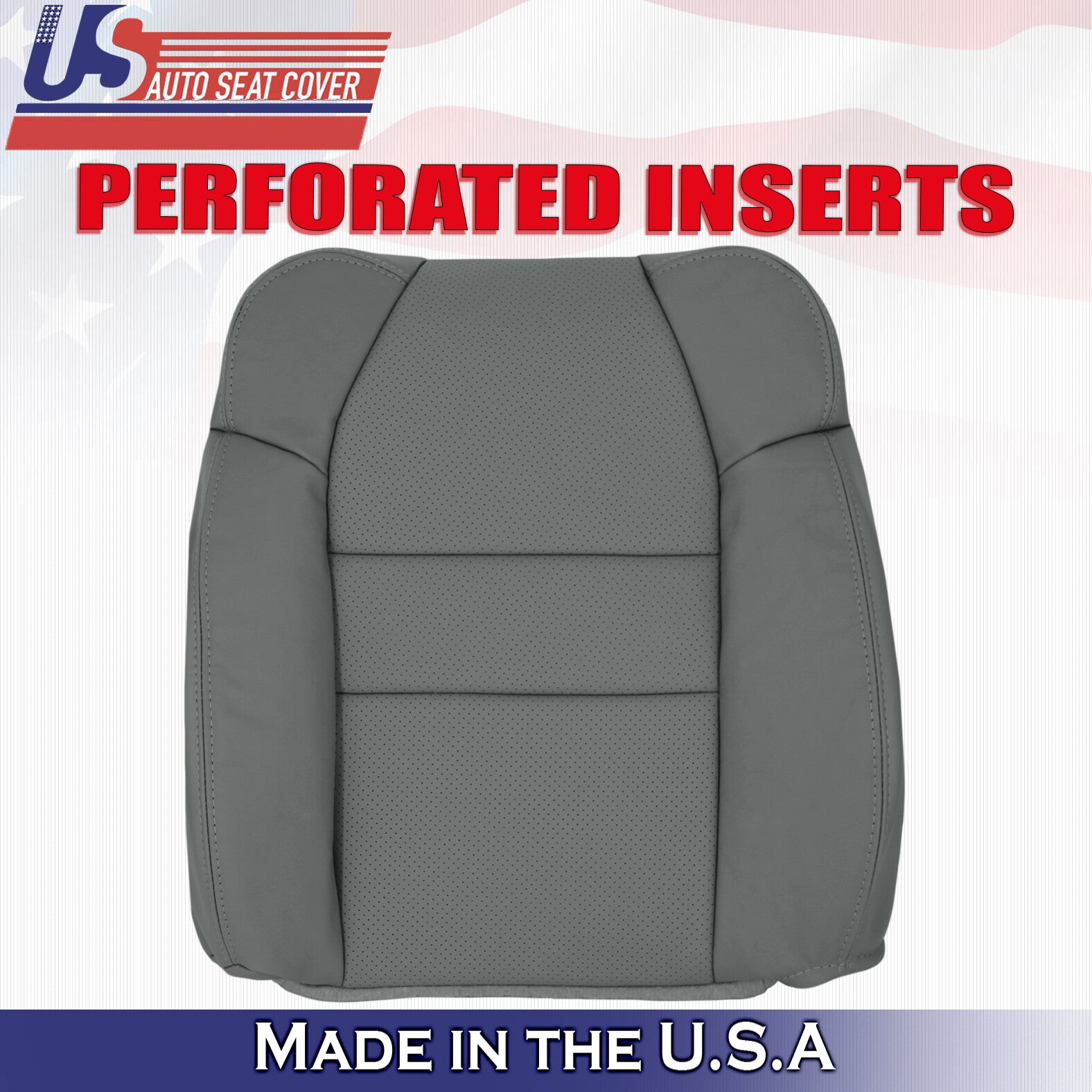 2001 2002 2003 For Acura MDX Driver Side Top & Bottom Leather Seat Covers Gray