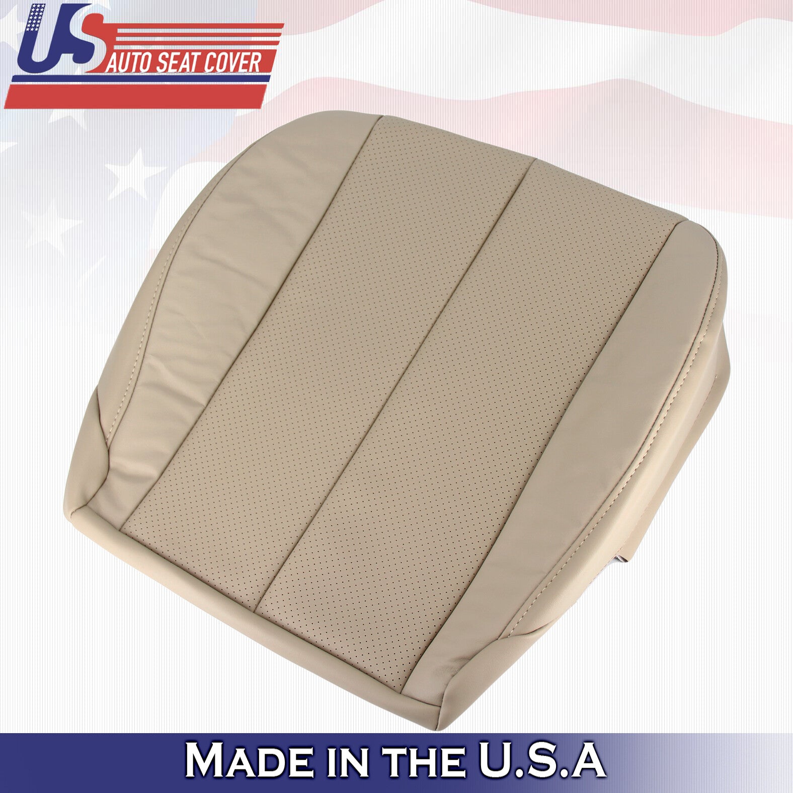 1999 to 2003 For Toyota Camry Solara Passenger Bottom Leatherette Seat Cover Tan