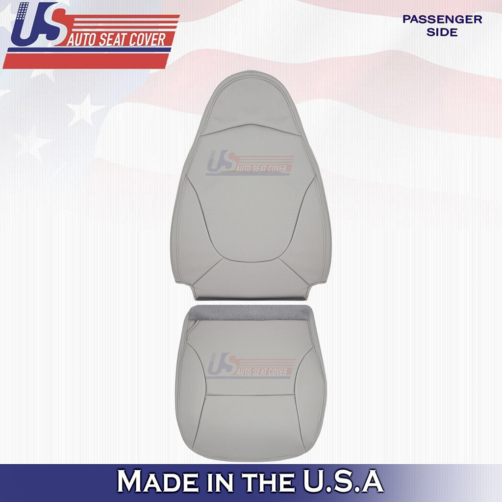 Passenger Bottom & Top Leather Seat Cover Gray FIts 1997 1998 Ford F150 Lariat