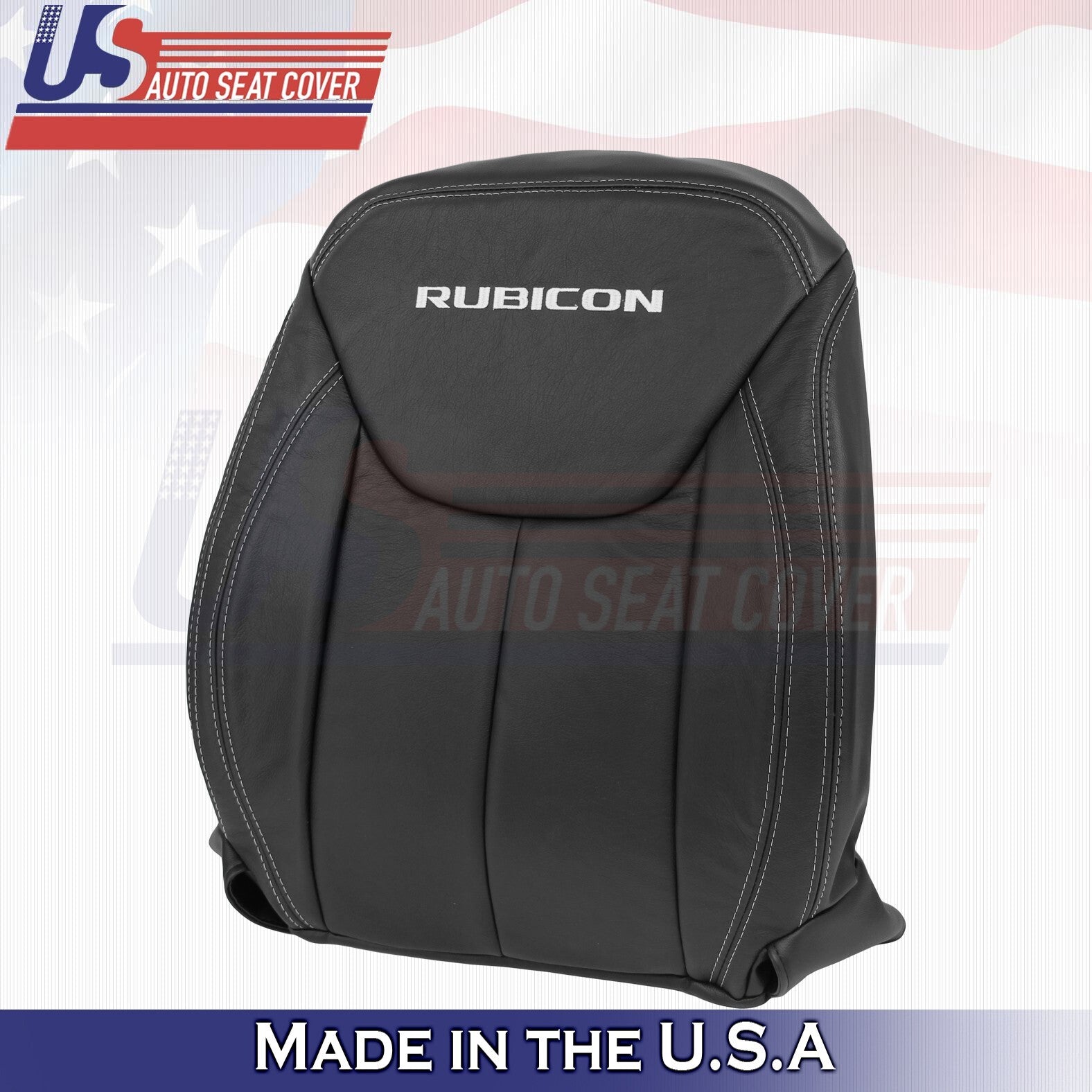 2011-2017 Fits Jeep Wrangler Rubicon Driver& Passenger Tops Leather Cover Black
