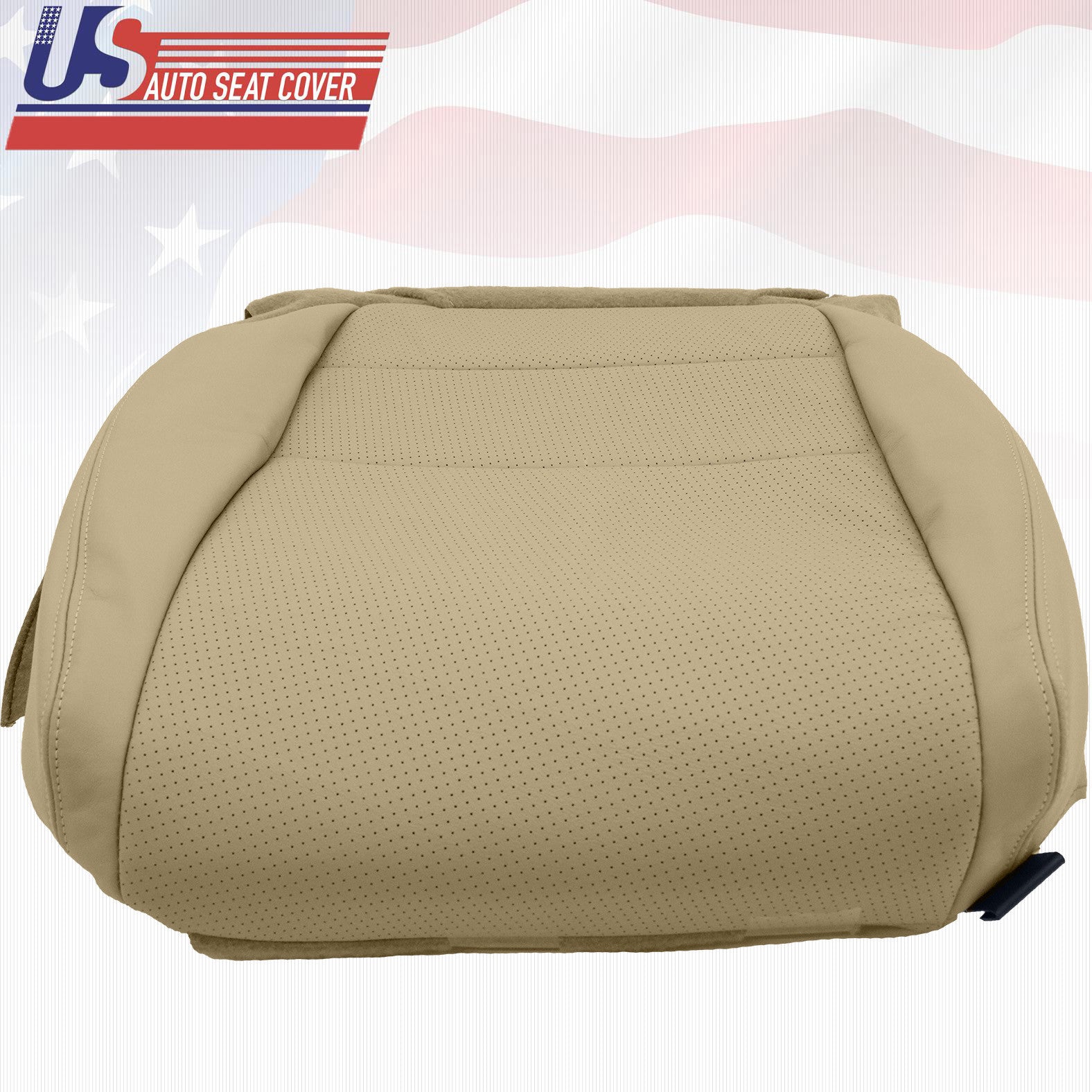 For 07 08 Acura TL Passenger Bottom Replacement Seat Cover Perforated LeatherTAN
