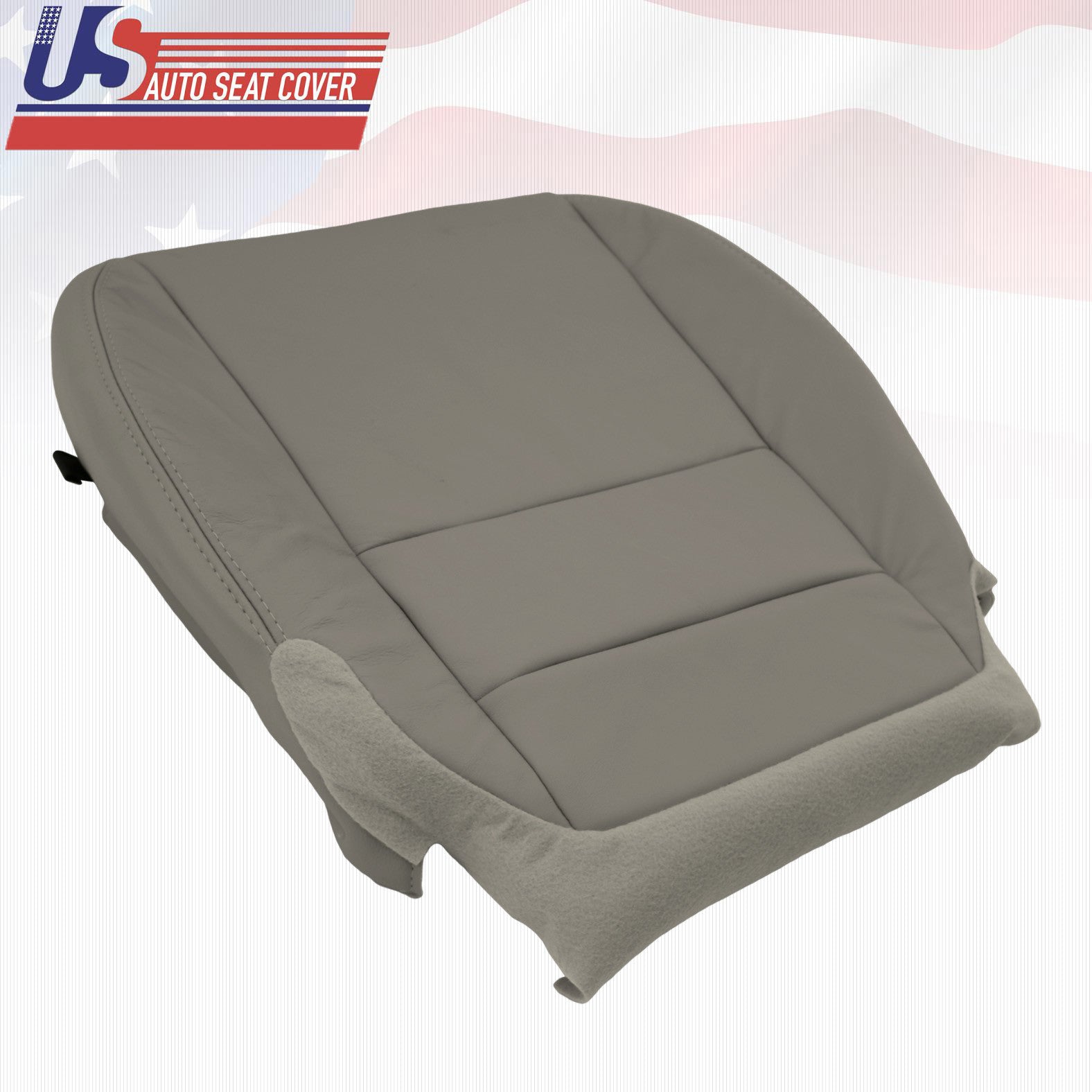 Fits 2009-2010 Acura MDX Driver Lower REAL Leather Seat Cover in shade GRAY