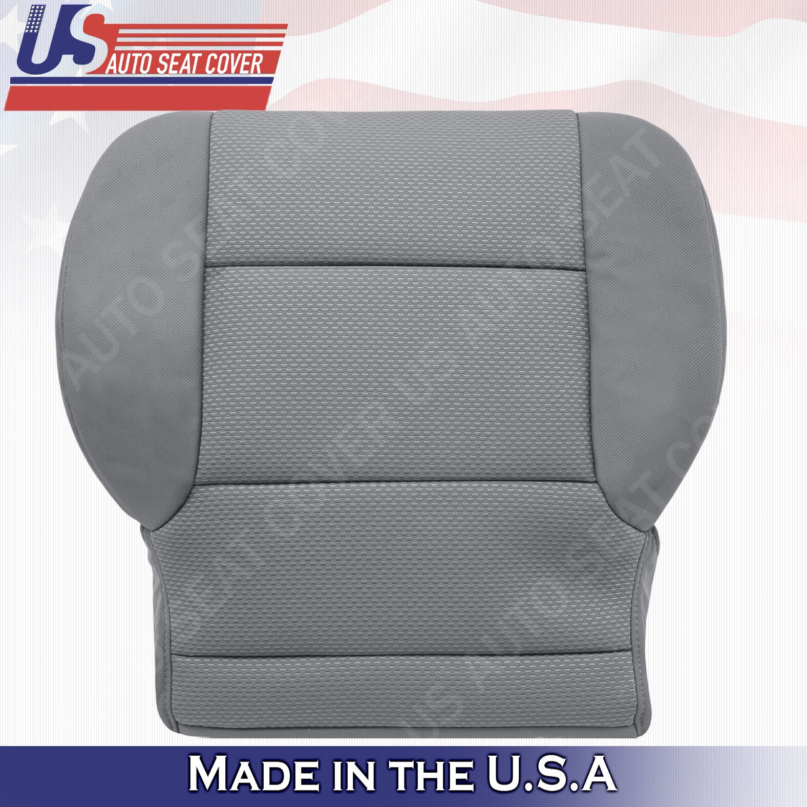 Driver & Passenger Bottom Cloth Seat Cover Gray 2014 to 2019 For Chevy Silverado