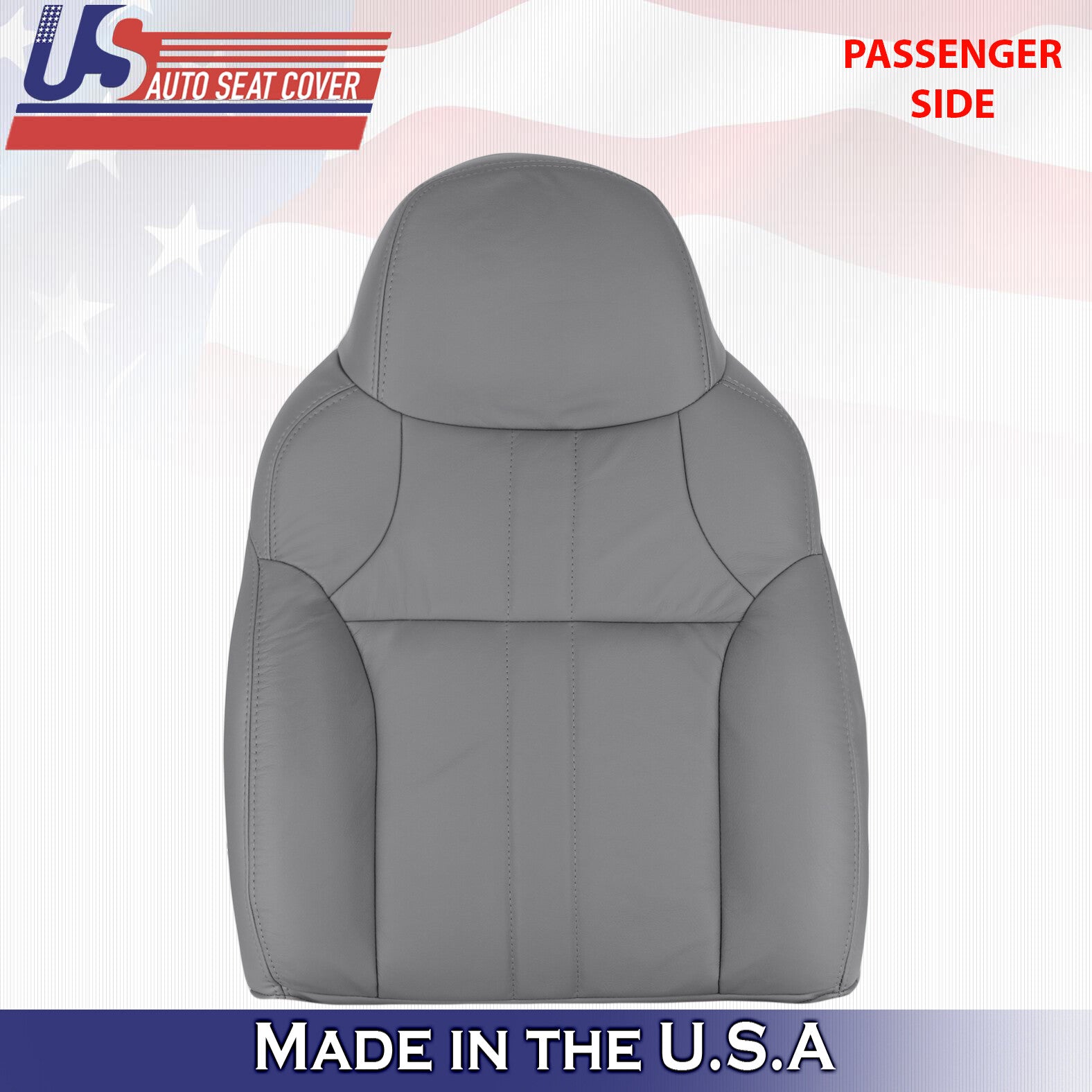 2000 For Ford Excursion Limited XLT Passenger Side Top Leather Seat Cover Gray