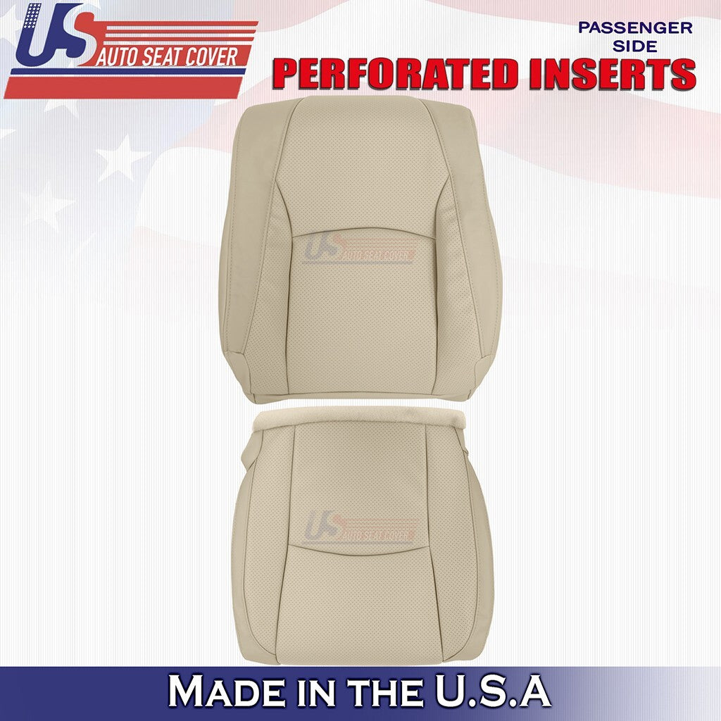 2003 to 2009 For Lexus RX350 Passenger Top & Bottom Synth Leather Perf Cover Tan