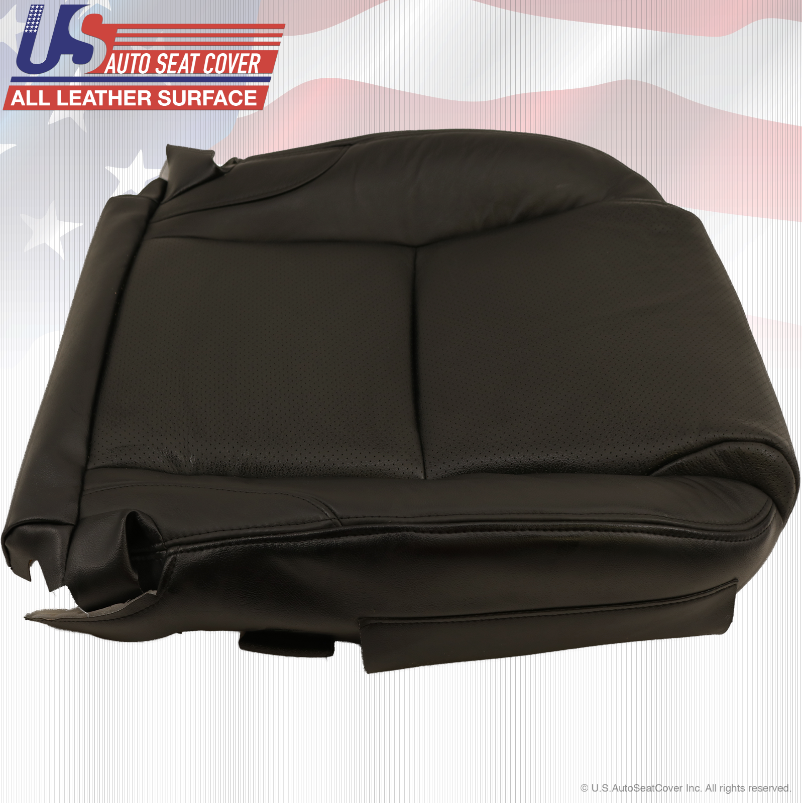 Fits 2009 Lexus IS250 IS350 Driver Bottom Seat Cover- Perforated Leather- Black