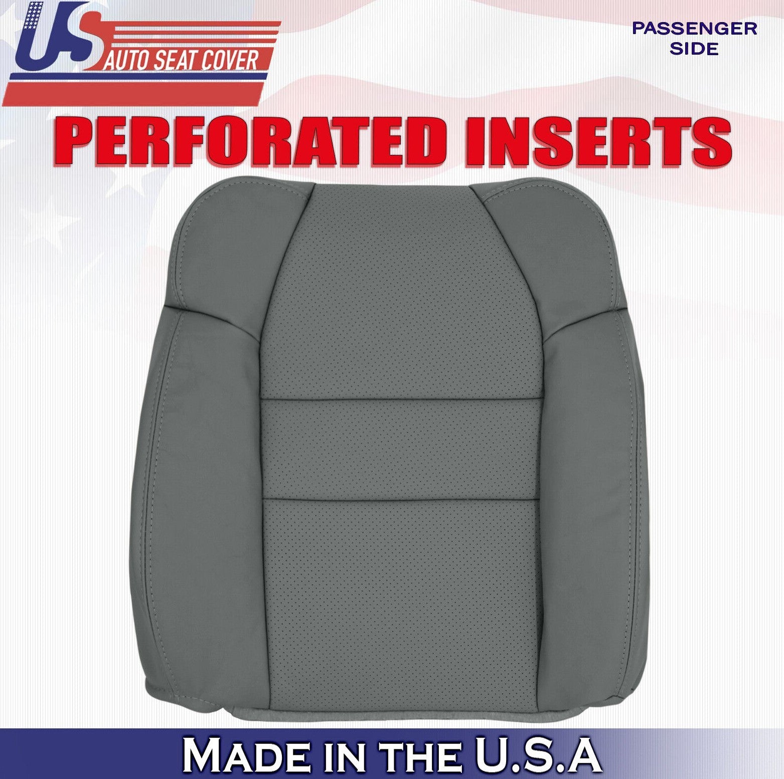 2001 2002 2003 For Acura MDX Passenger Side Top Leather Seat Cover Gray