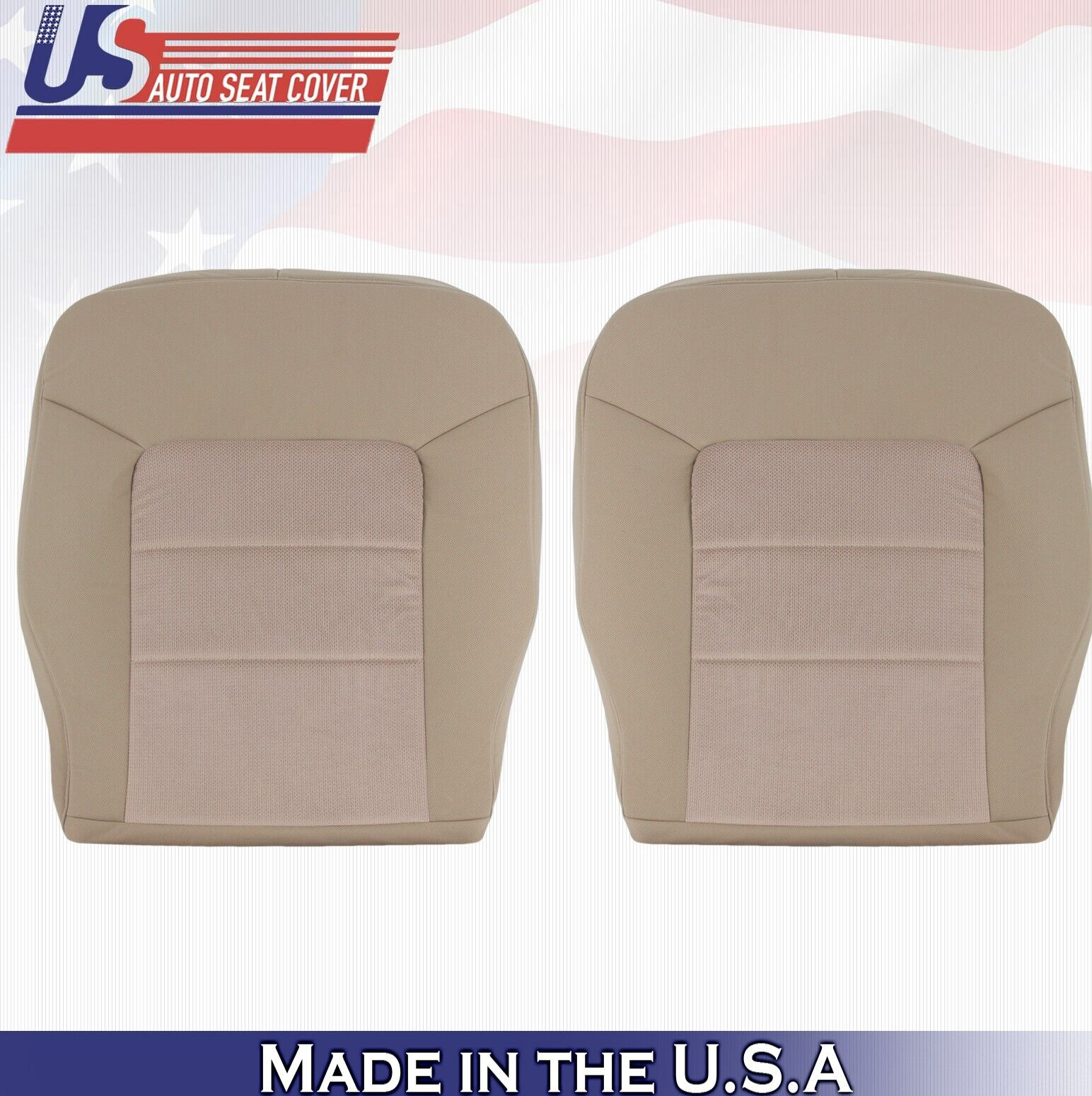 2005 2006 For Ford Expedition XLT Rear Driver & Passenger Top Cloth Covers Tan