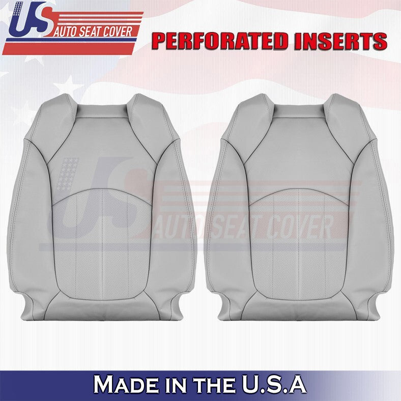 2008-2012 For Buick Enclave Driver & Passenger Top Perforated Leather Cover Gray