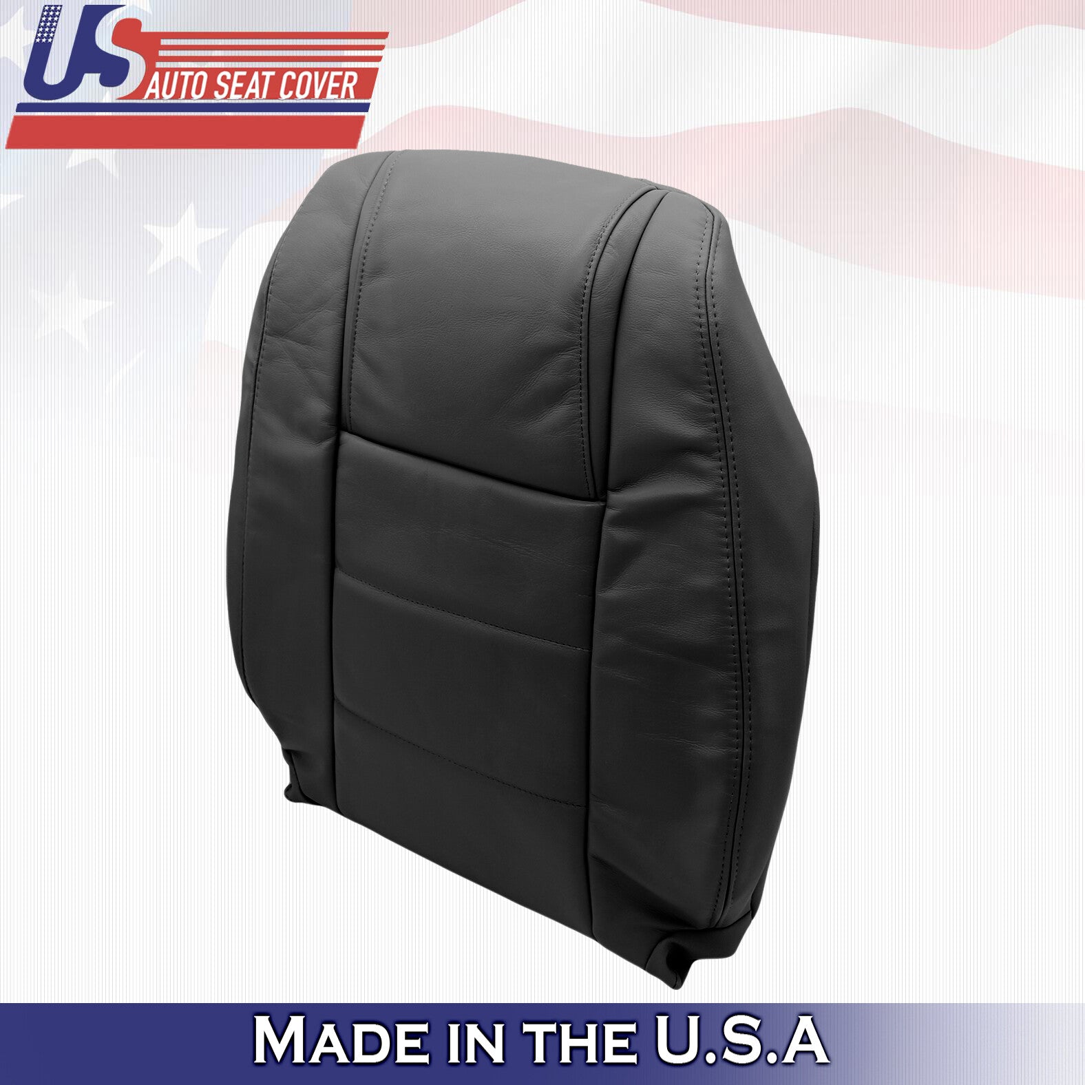 2005 to 2009 For Ford Mustang V6 Passenger Top & Bottom Leather Covers in Black