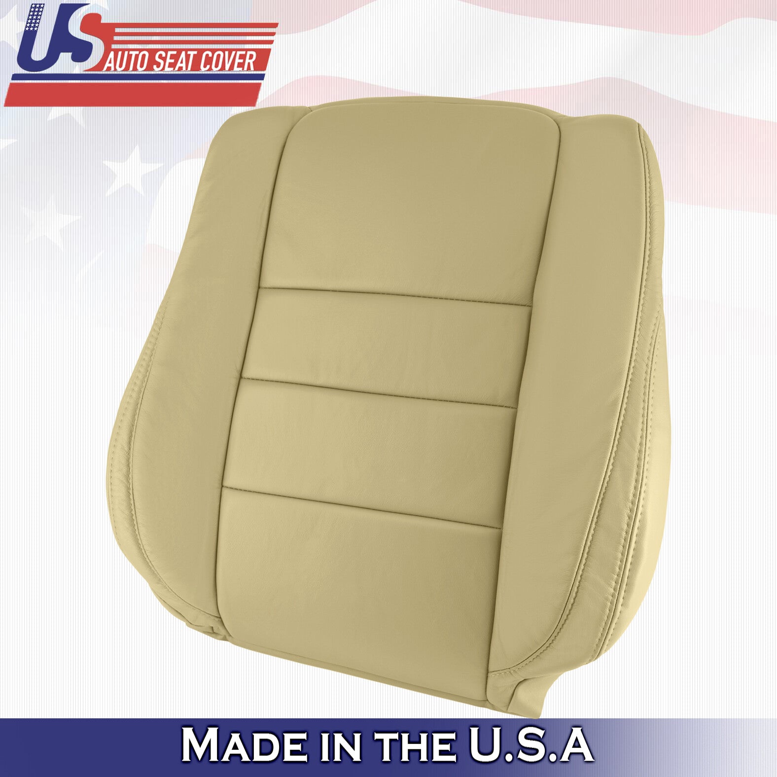 2011 2012 For Honda Accord Sedan Driver Top & Bottom Leather Seat Covers Tan