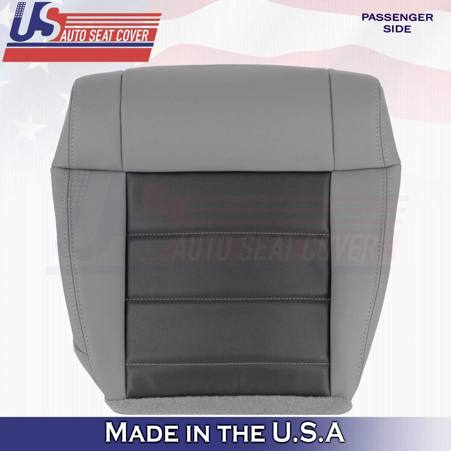 2010 For Jeep Wrangler Driver & Passenger Bottom Synthetic Leather Covers Gray