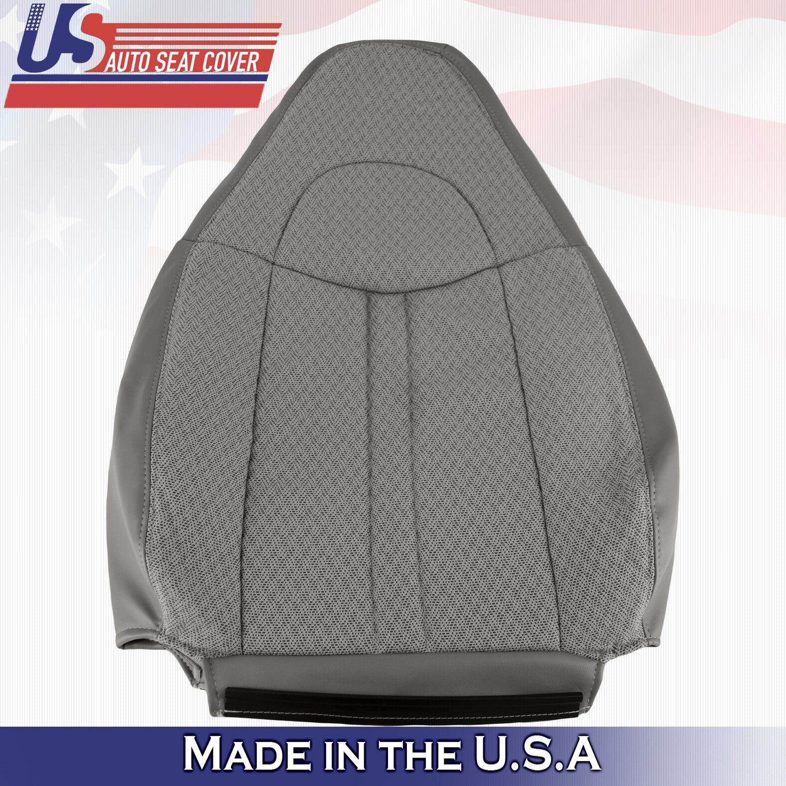 2003 2004 2005 For Chevy Express 1500 2500 3500 Driver Top Cloth Seat Cover Gray