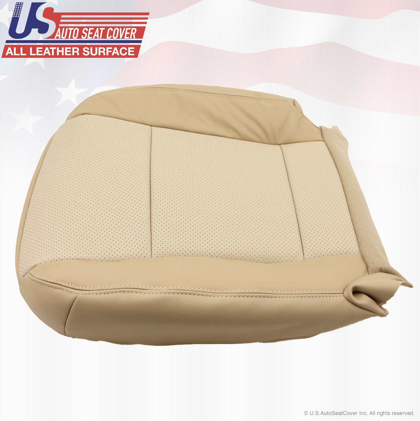 2006 2007 Mercury Mountaineer DRIVER & PASSENGER Bottom LEATHER Cover 2-TONE TAN