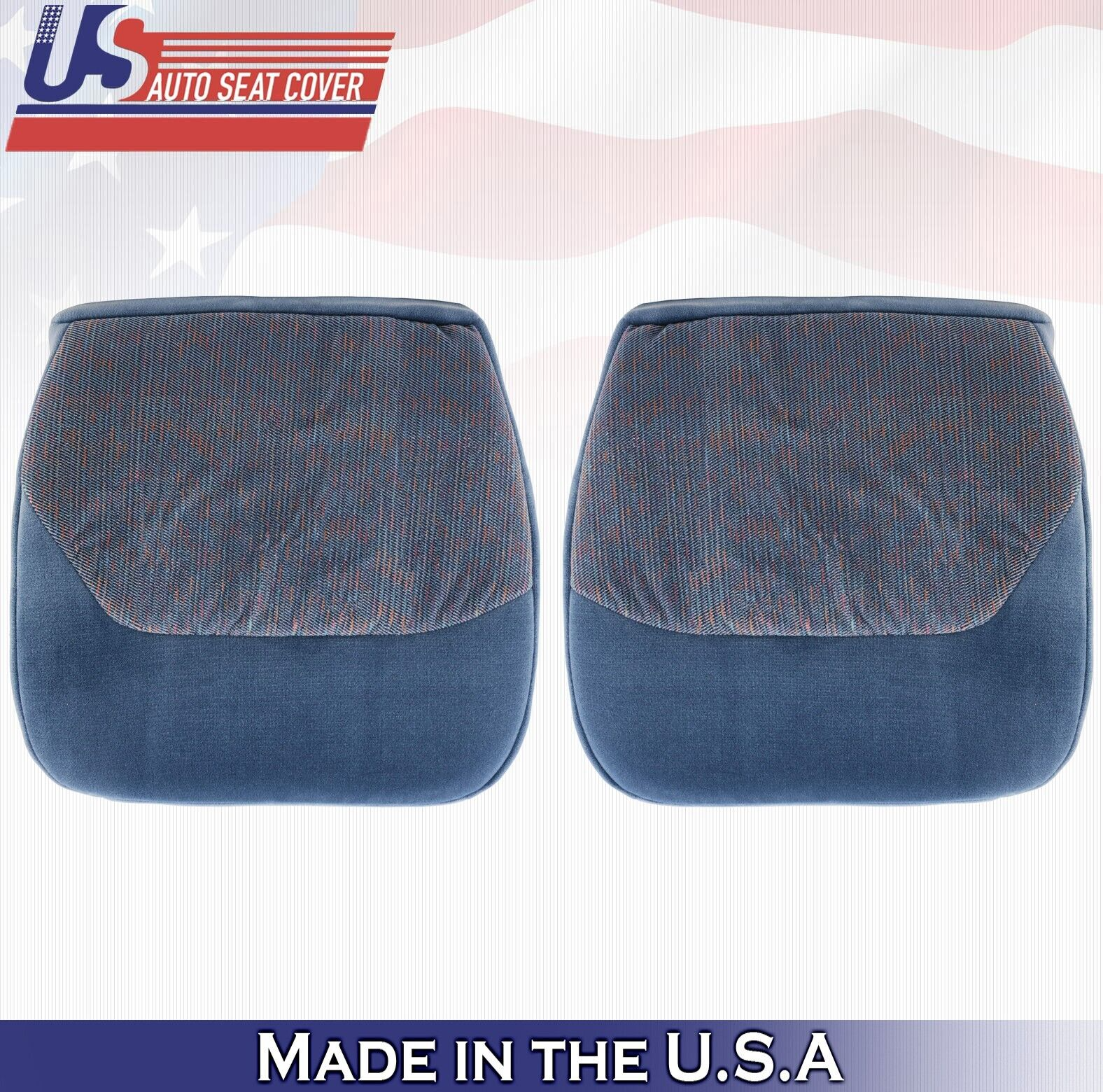 1995 For Ford F150 F250 F350 XLT Driver & Passenger Bottom Cloth Covers Blue