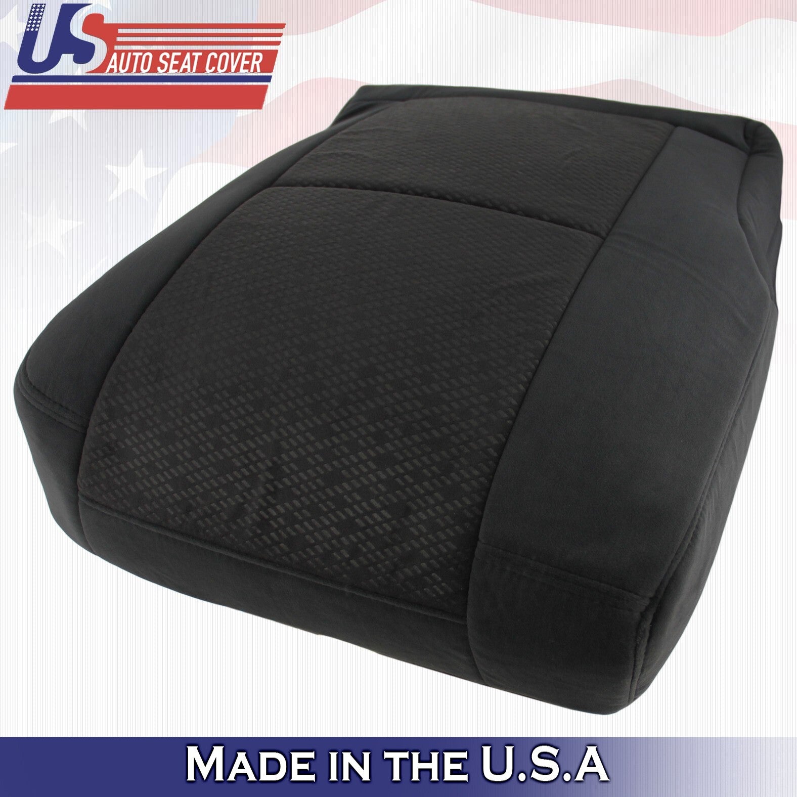 2007 For GMC Sierra 1500 2500 3500 2nd Row Passenger Top Bottom Cloth Covers BLK
