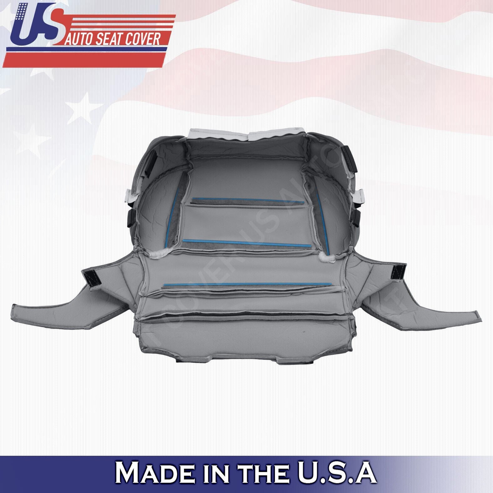 2015 2016 For Chevy Silverado 2500 3500 Passenger Top & Bottom Cloth Covers Gray