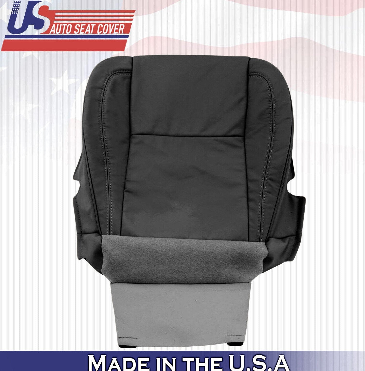 2000 2001 For Lexus GS400 Passenger Side Bottom Synthetic Leather Seat Cover BLK